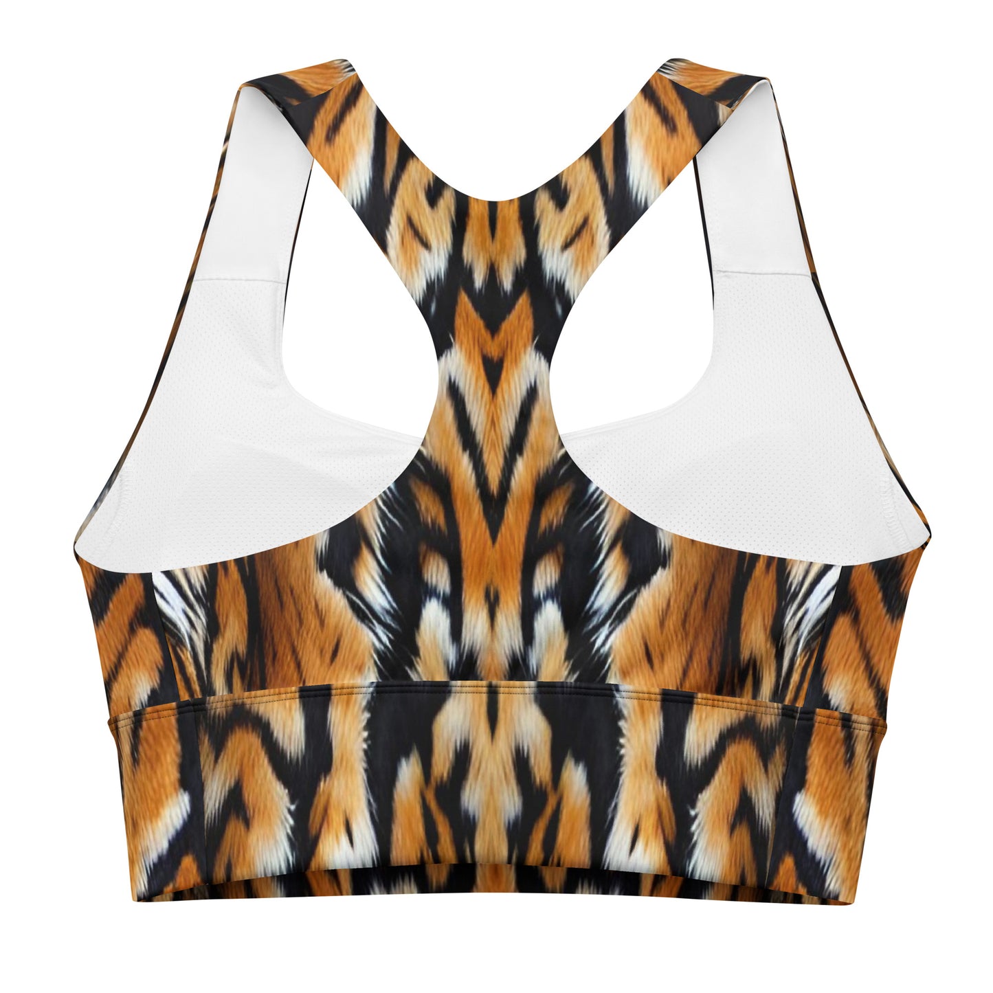 Tiger Fur Custom Longline Sports Bra