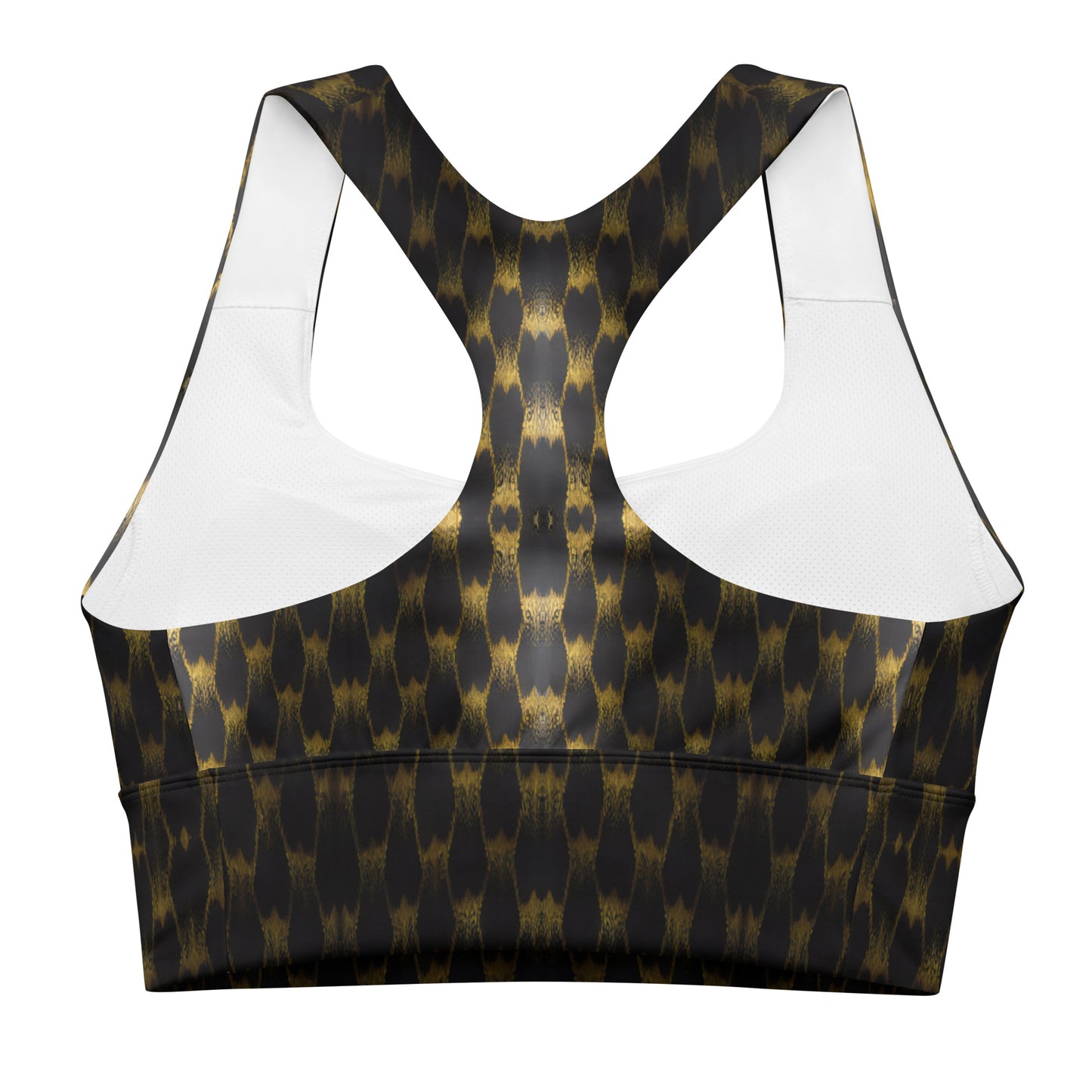 Exotic Gold Knots Custom Print Longline Sports Bra