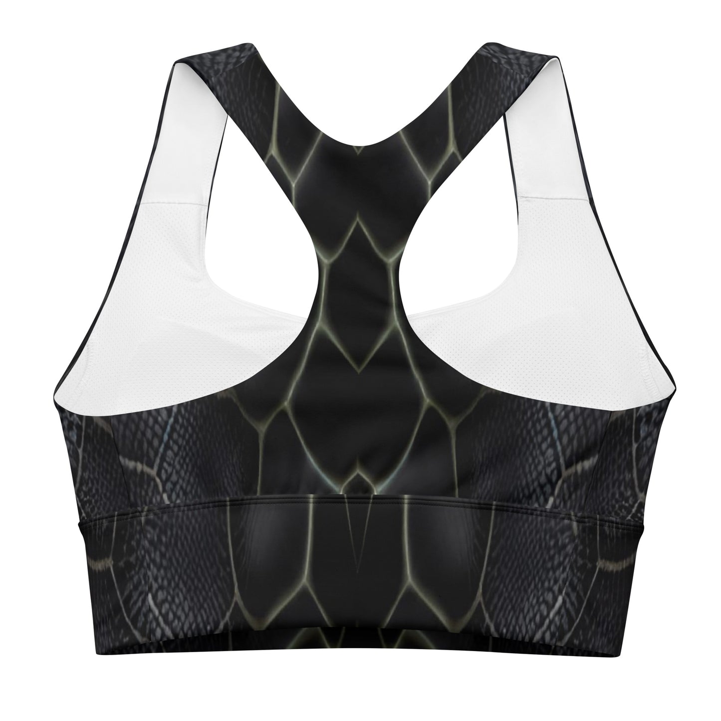 Black Mamba Custom Snake Print Longline Sports Bra