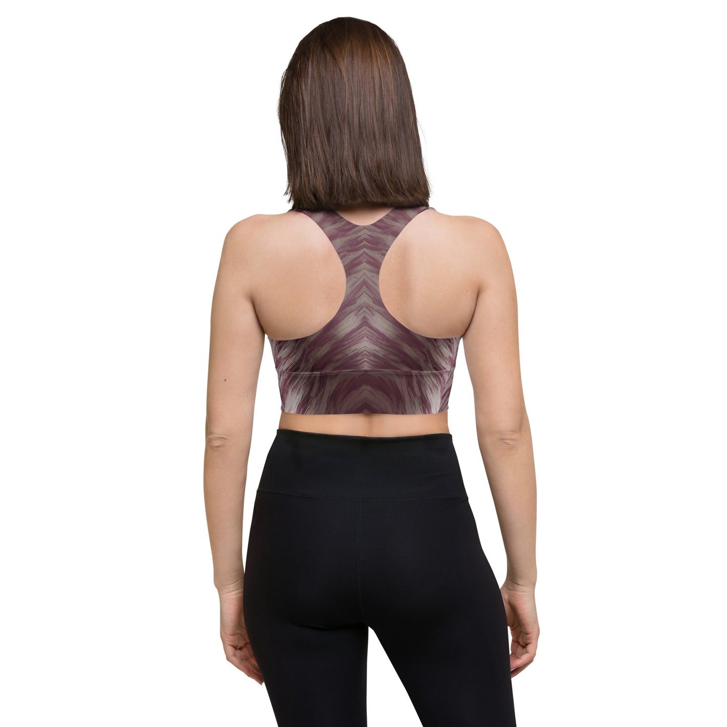 Nova Jade Fur Custom Print Longline Sports Bra