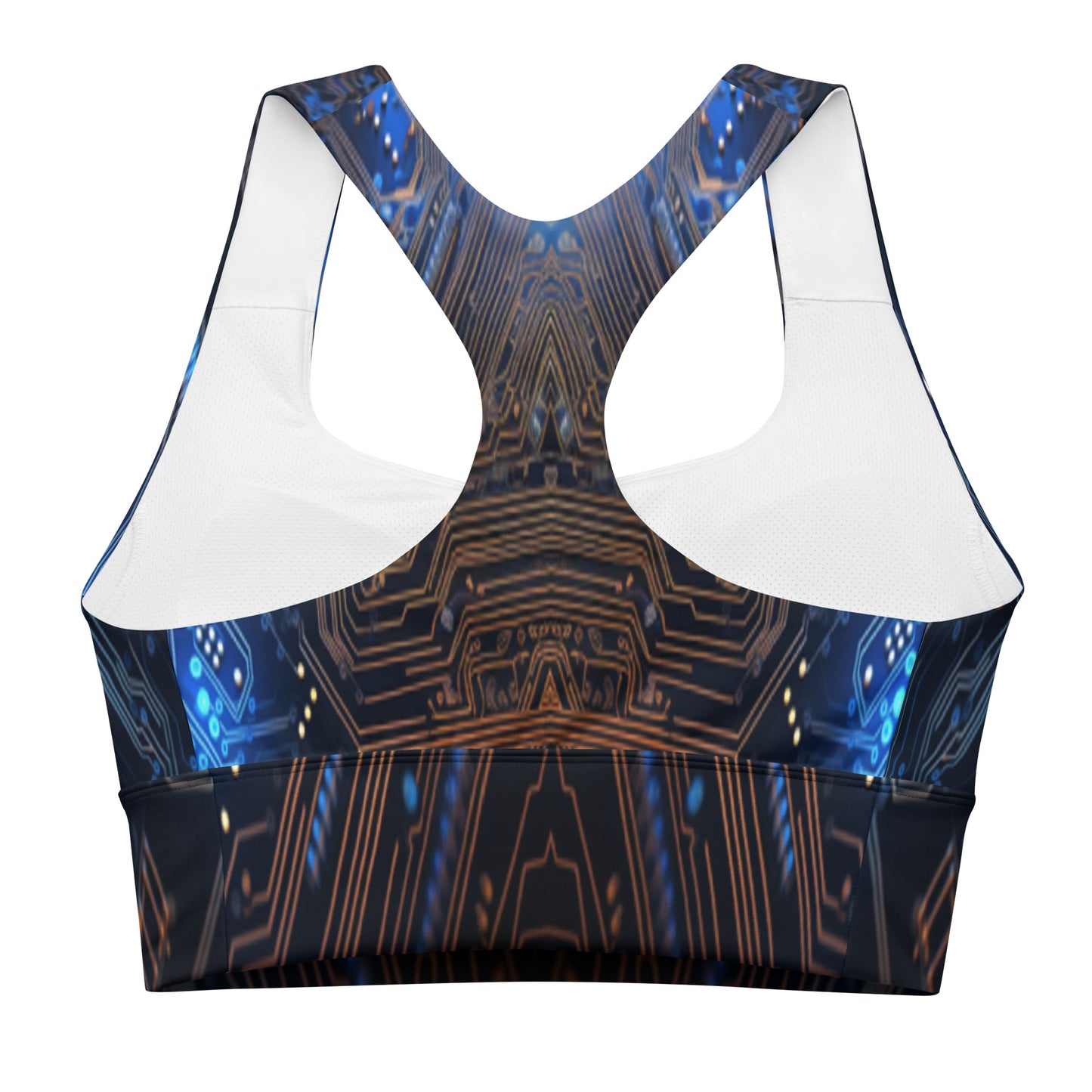 Blue Electronics Custom Print Sports Bra