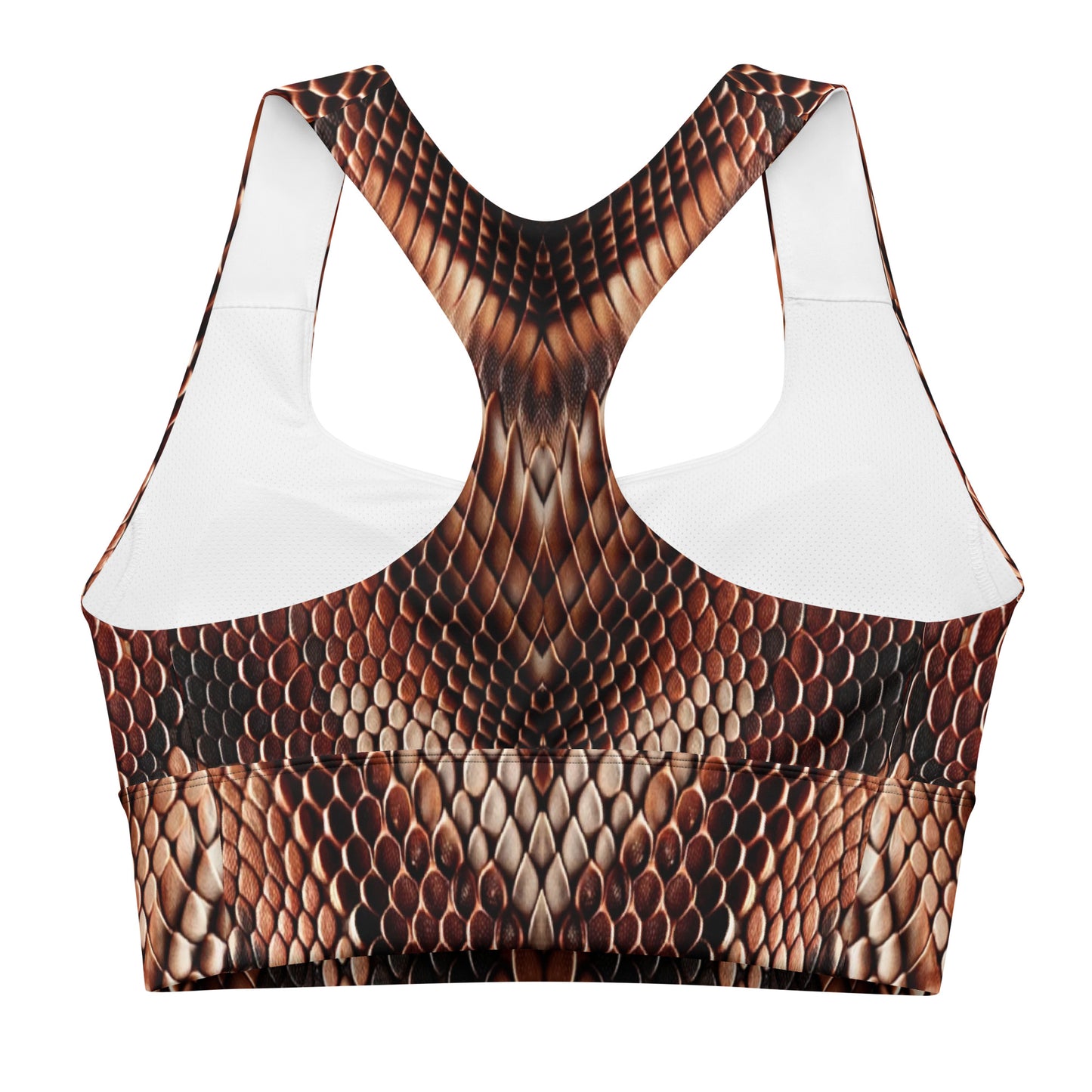 Copperhead Snake Print Sports Bra For Women