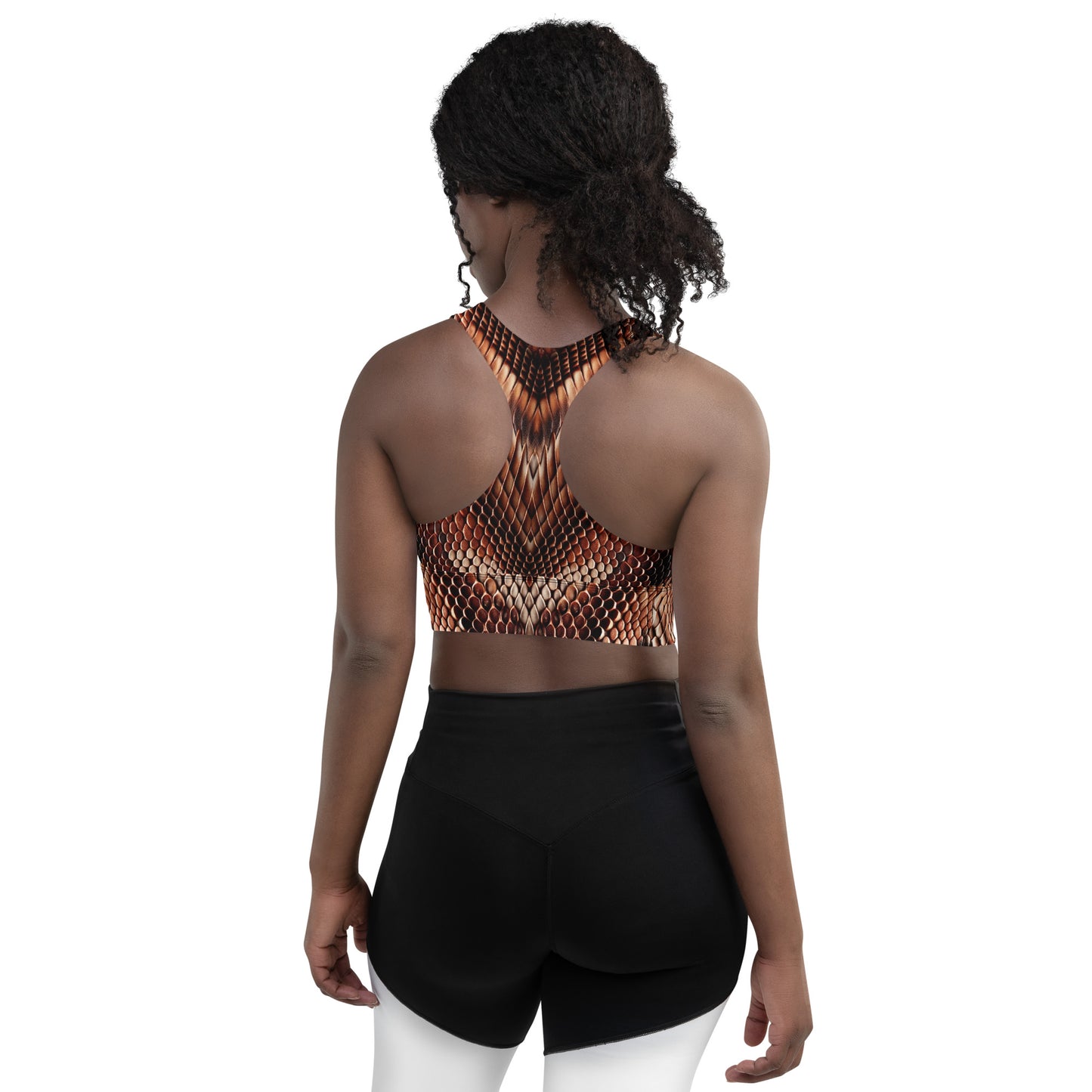 Copperhead Snake Print Sports Bra For Women