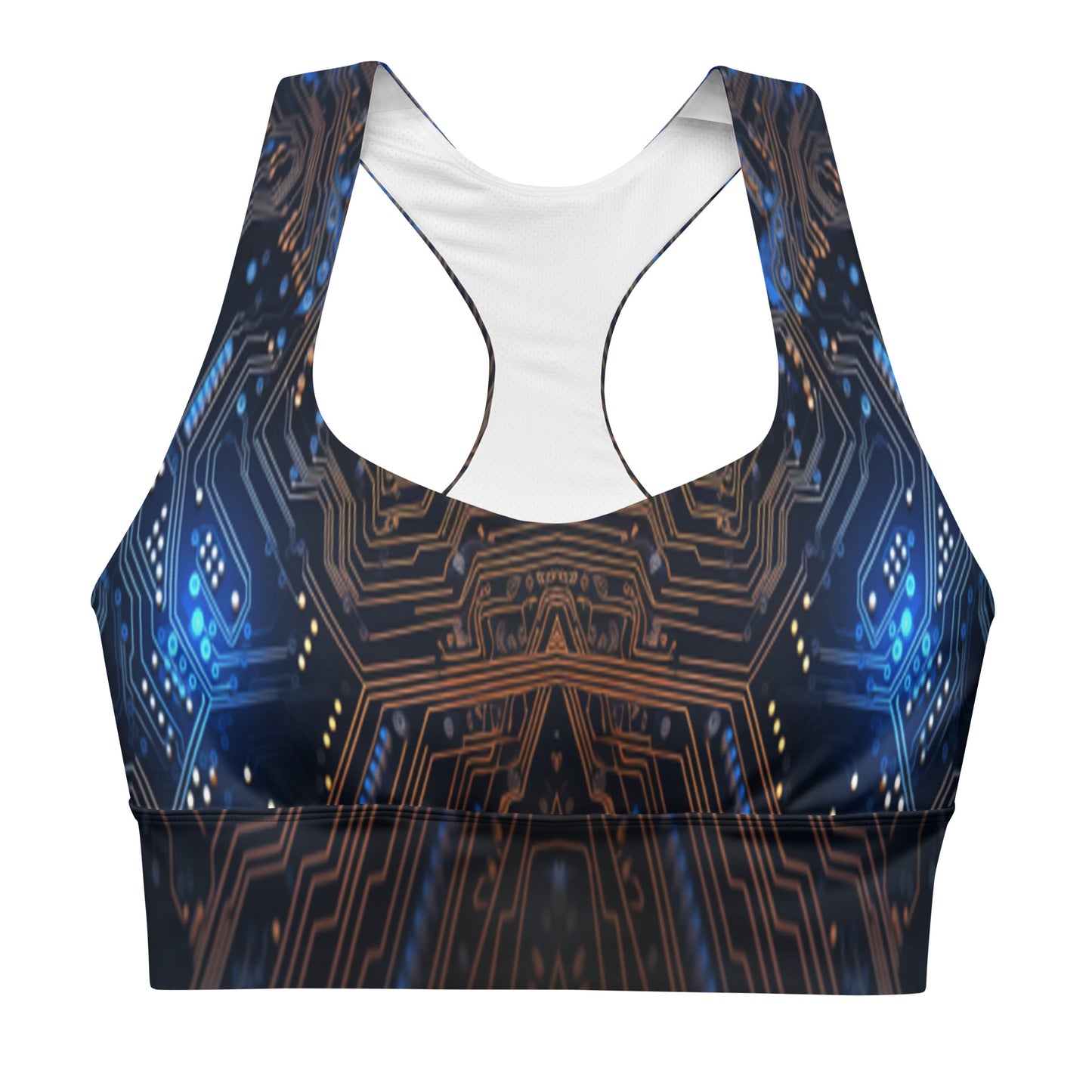 Blue Electronics Custom Print Sports Bra