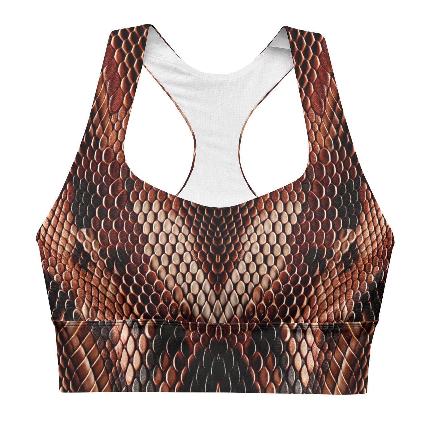 Copperhead Snake Print Sports Bra For Women