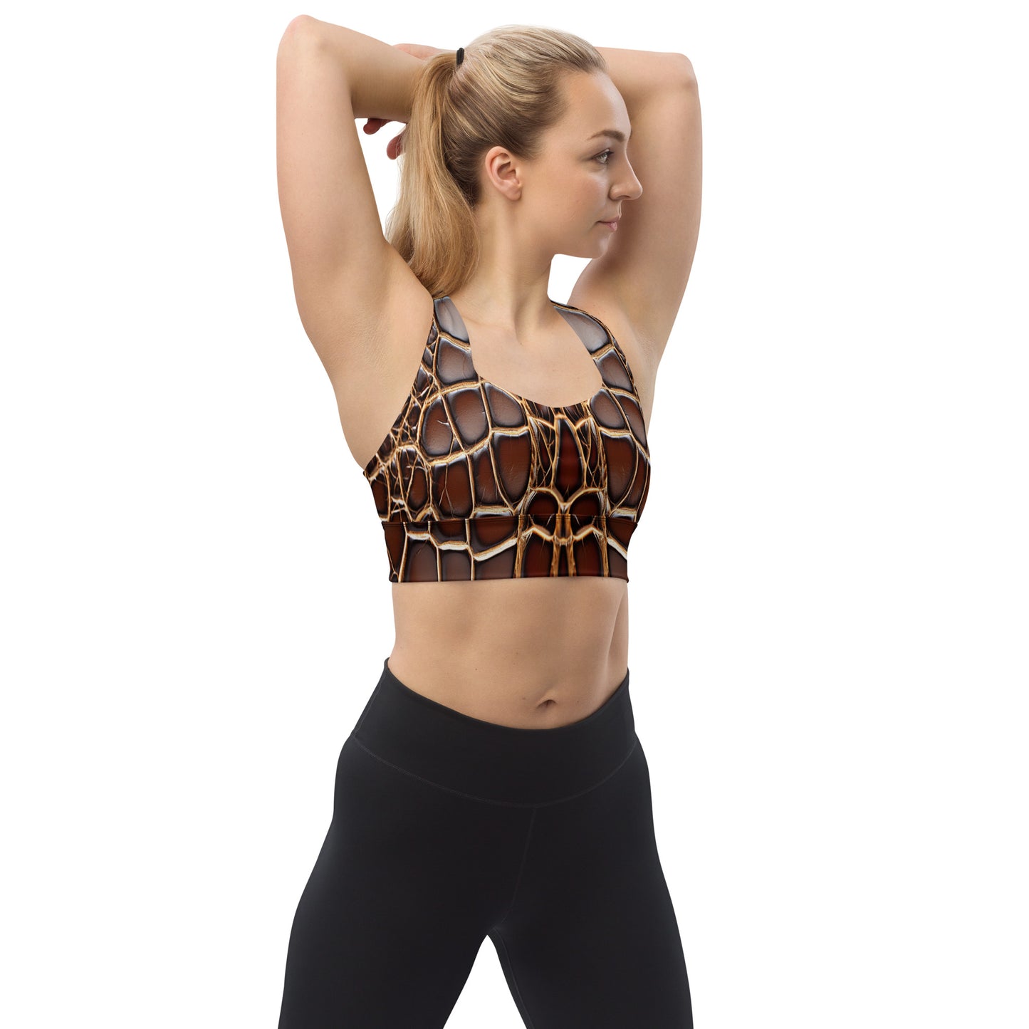 Reptile Print Sports Bra For Women