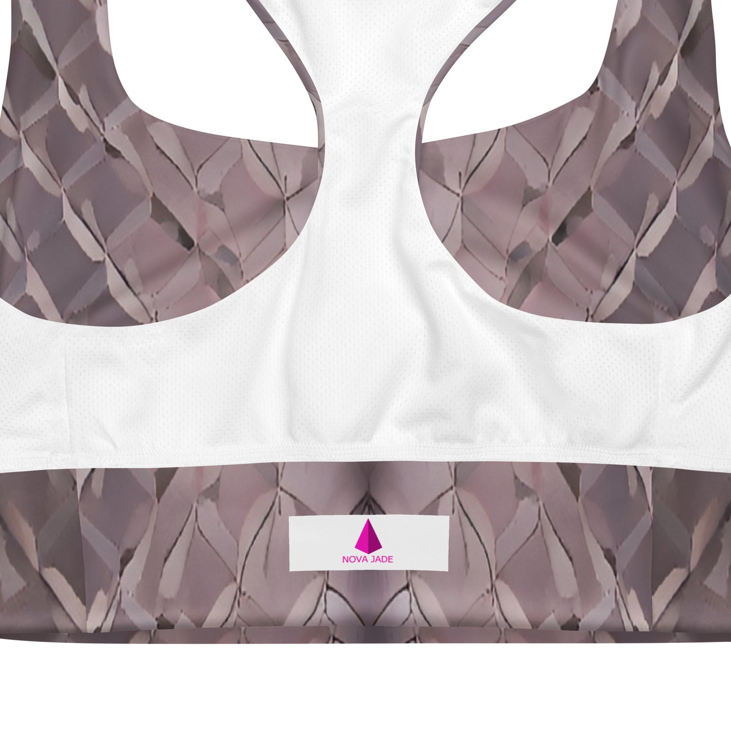 Diamond Plate Pattern Longline Sports Bra