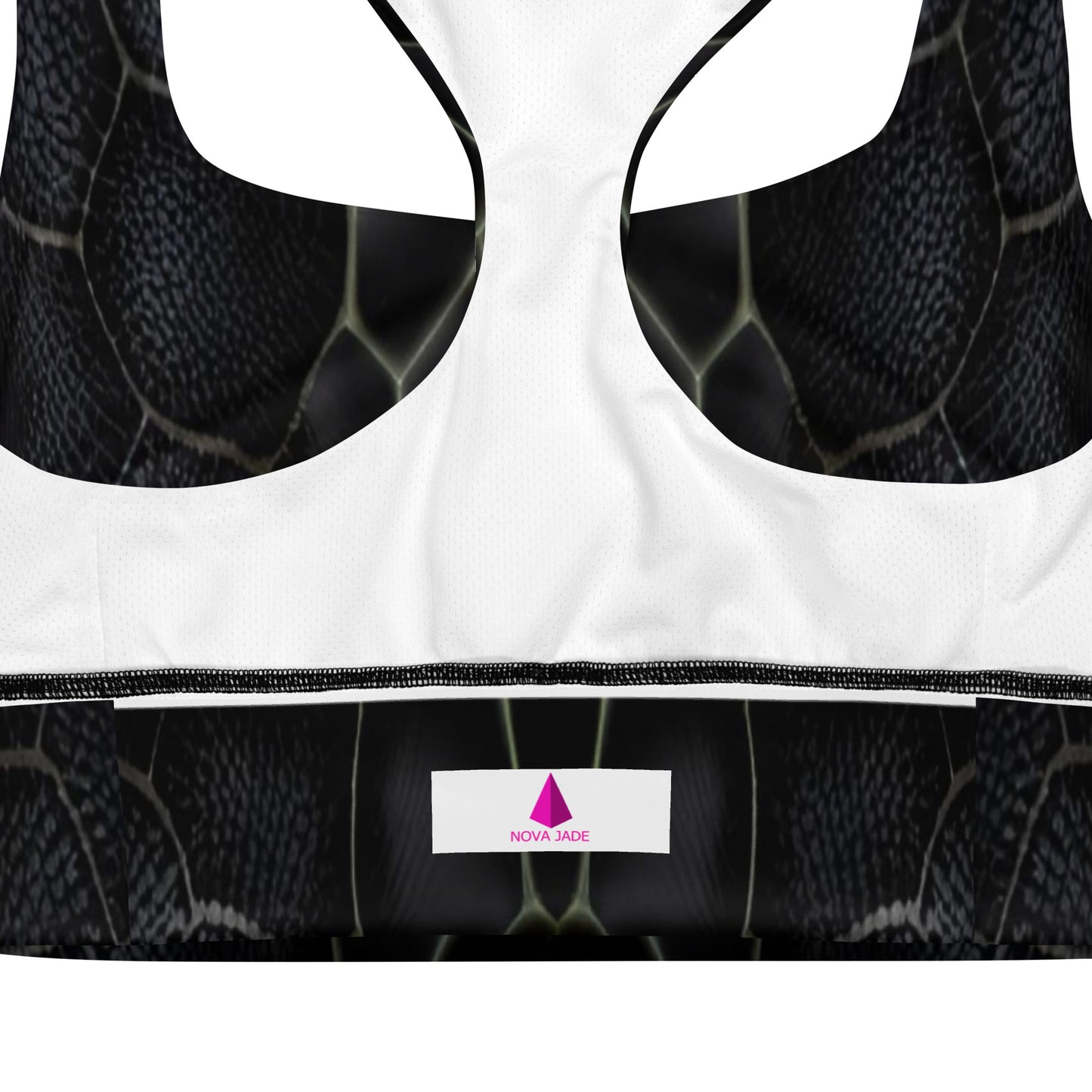 Black Mamba Custom Snake Print Longline Sports Bra