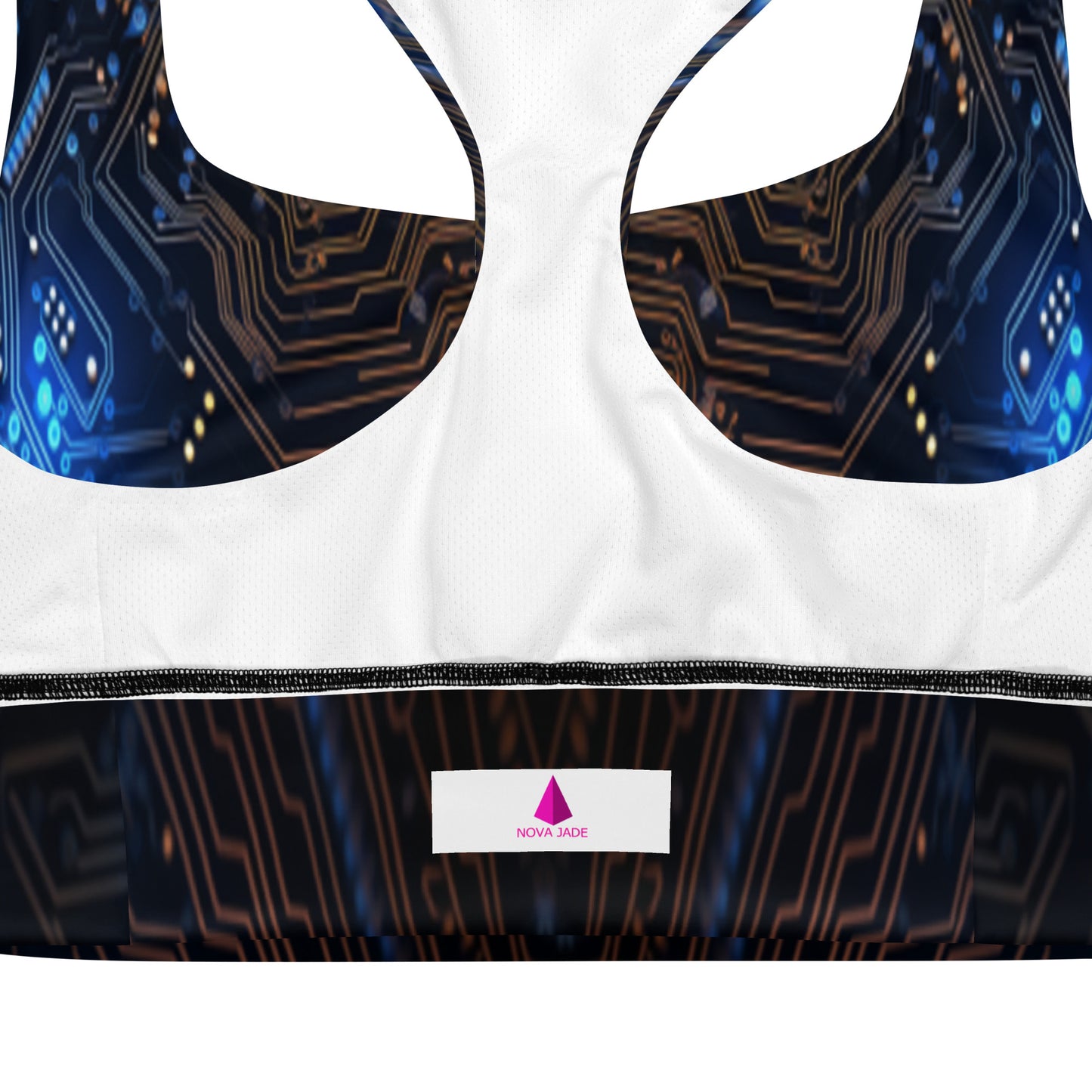 Blue Electronics Custom Print Sports Bra