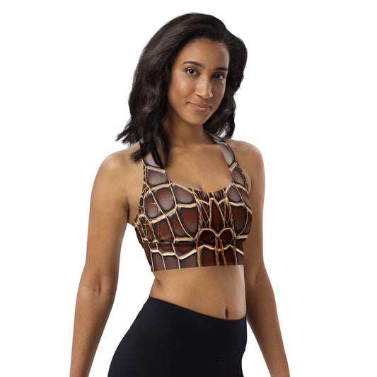 Reptile Print Sports Bra For Women