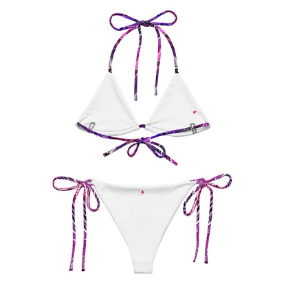 Pink & Purple Shimmering Scales Custom Print String Bikini