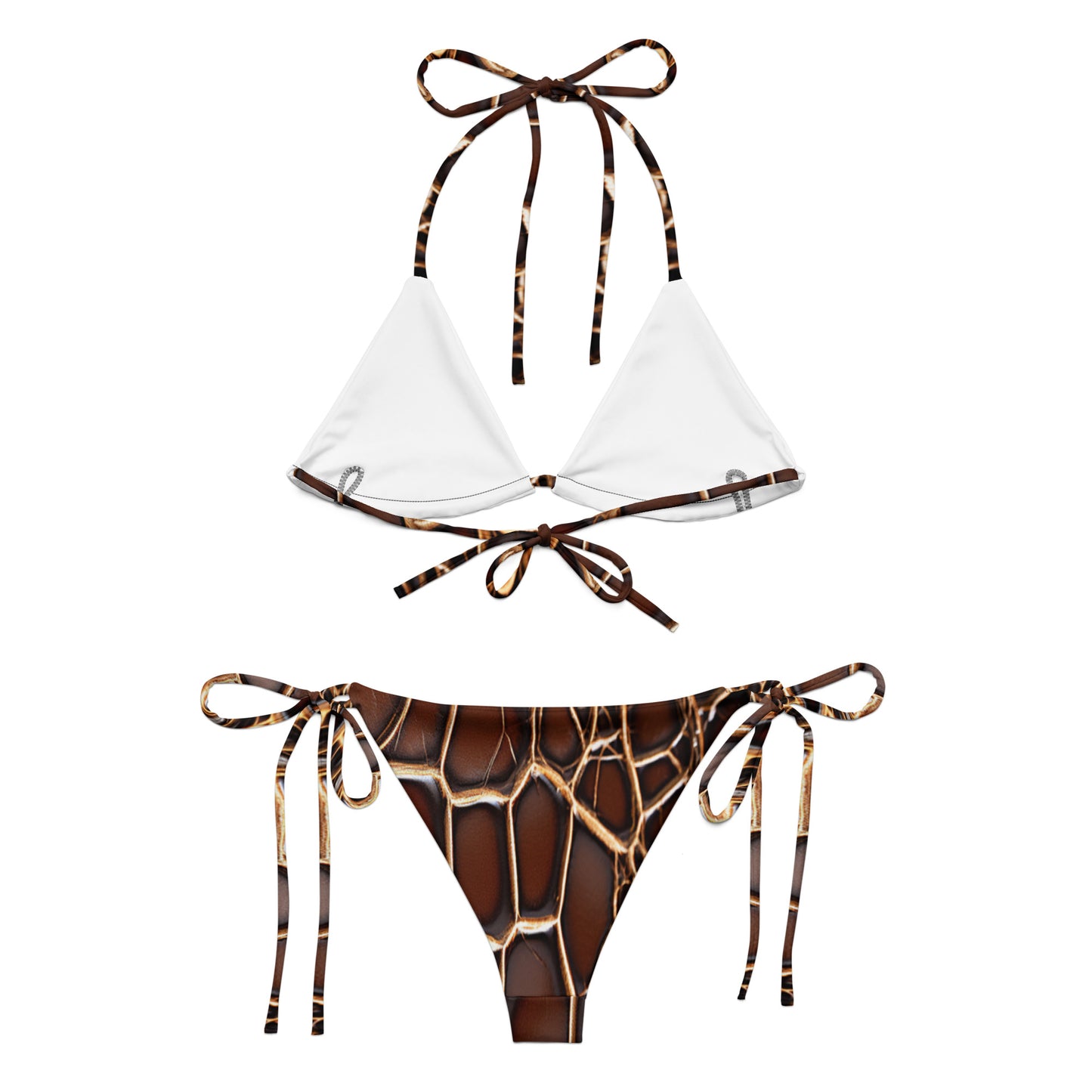 Reptile Print String Bikini For Women