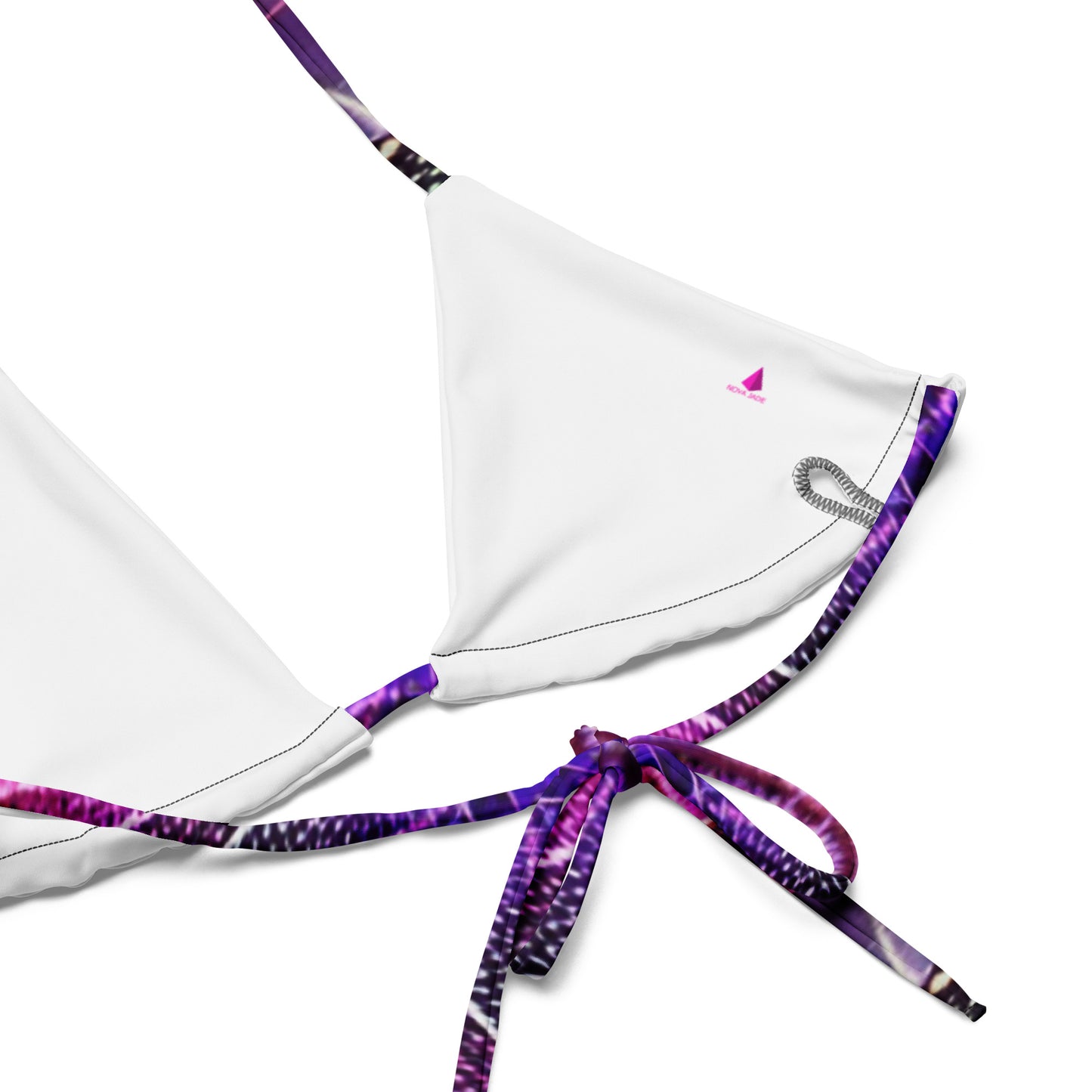 Pink & Purple Shimmering Scales Custom Print String Bikini