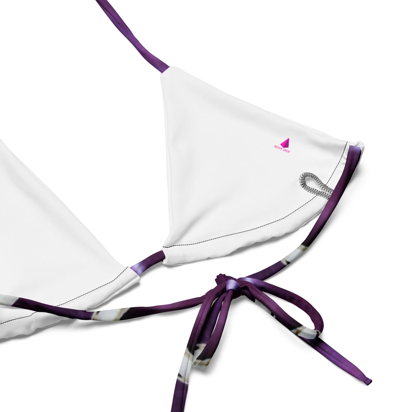 Purple Marble Custom Print String Bikini