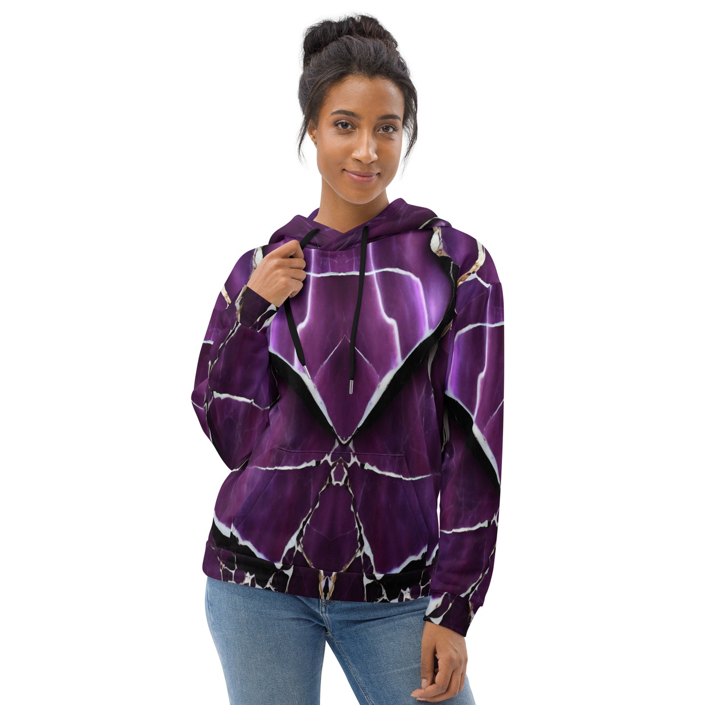 Purple Marble Unisex Designer Hoodie