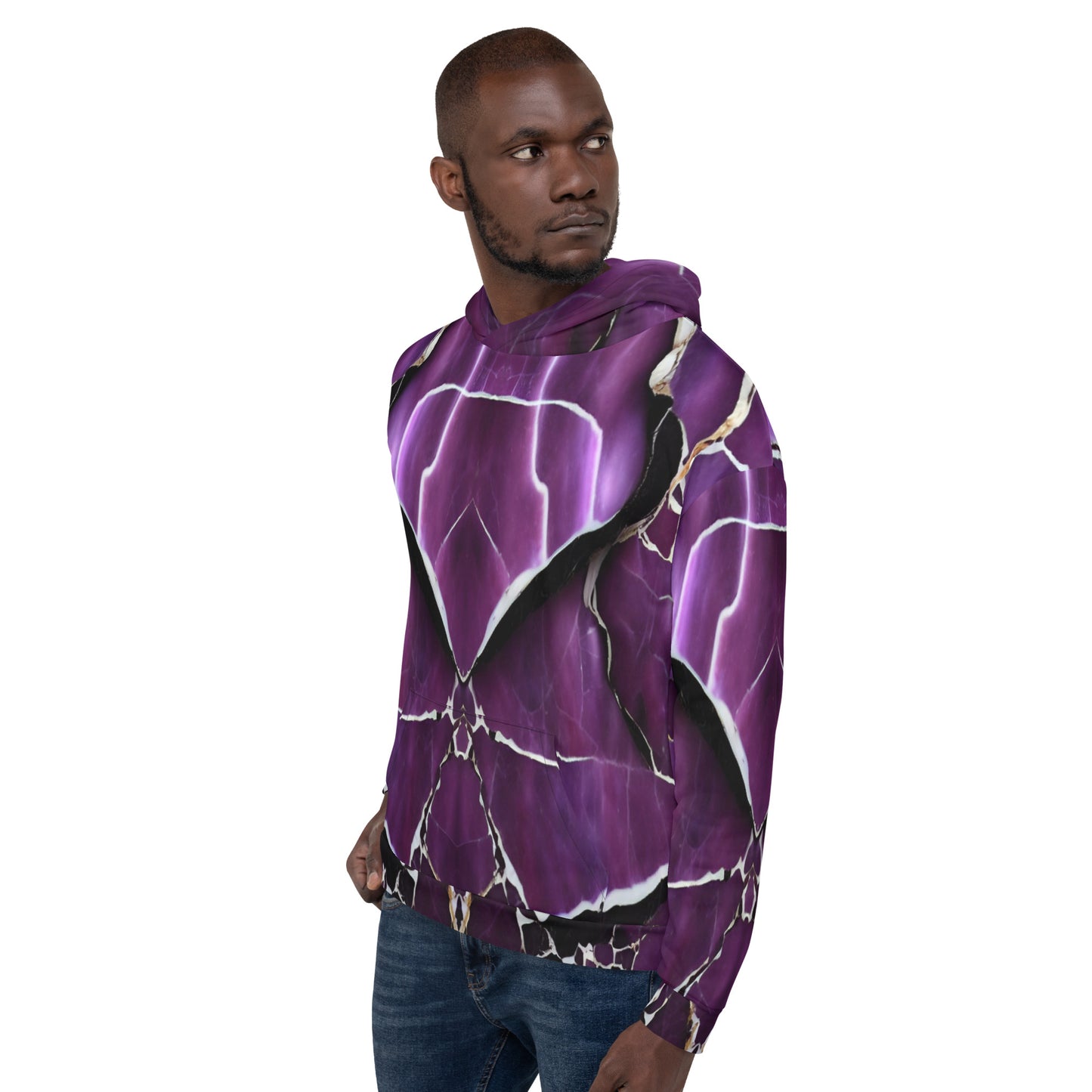 Purple Marble Unisex Designer Hoodie