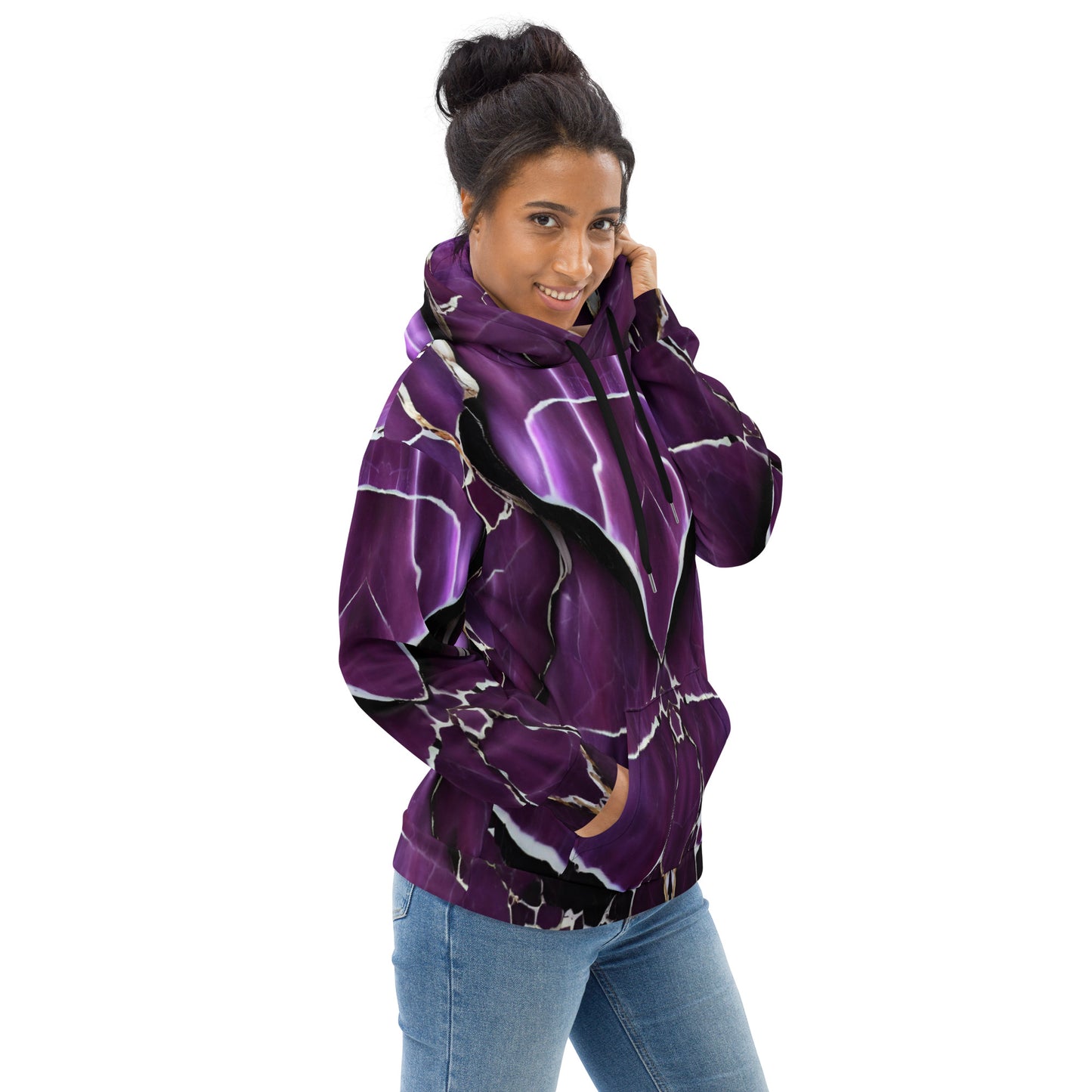 Purple Marble Unisex Designer Hoodie