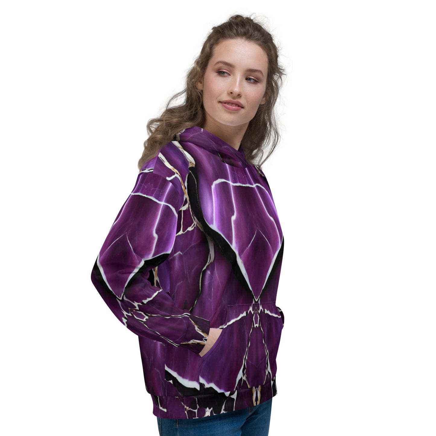 Purple Marble Unisex Designer Hoodie