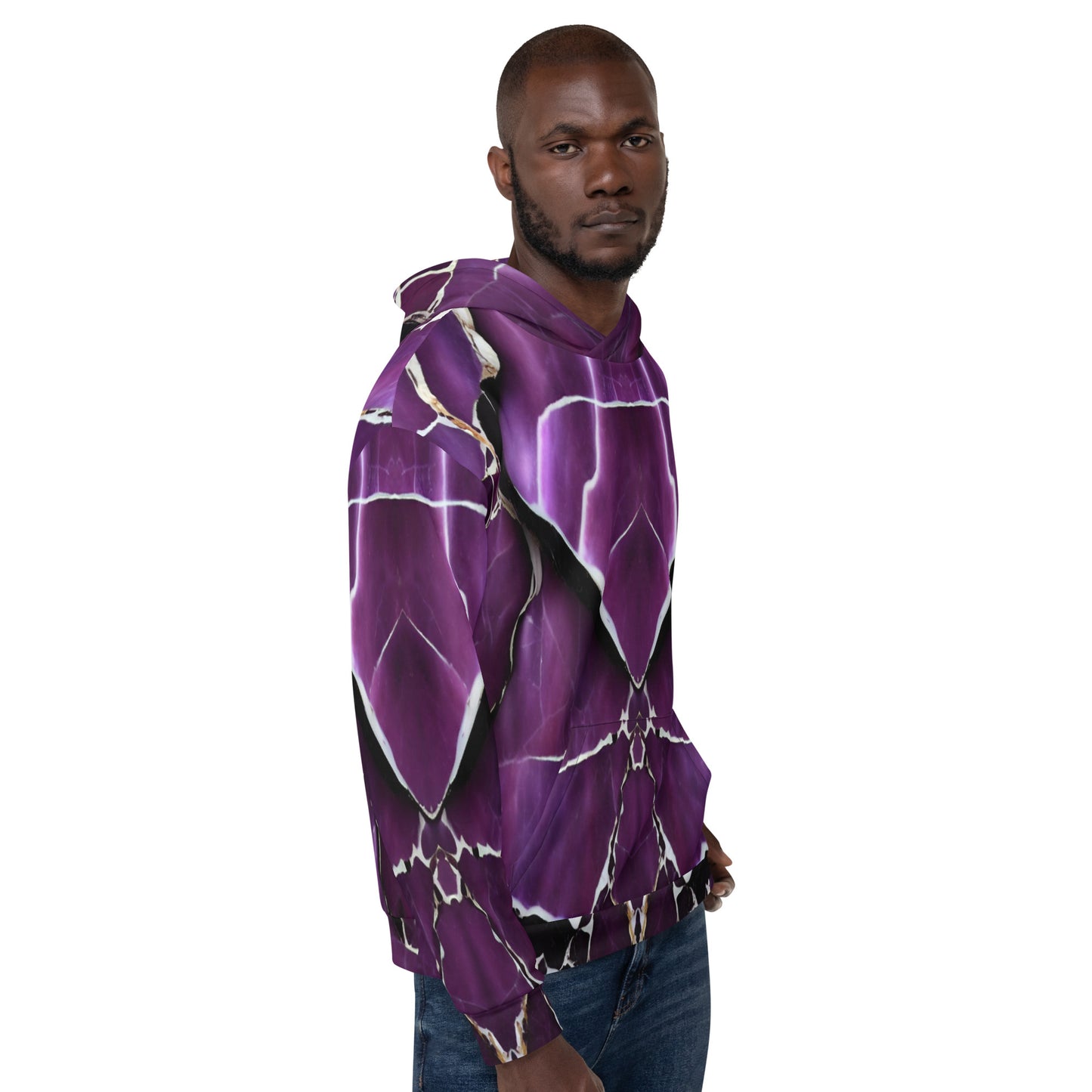 Purple Marble Unisex Designer Hoodie