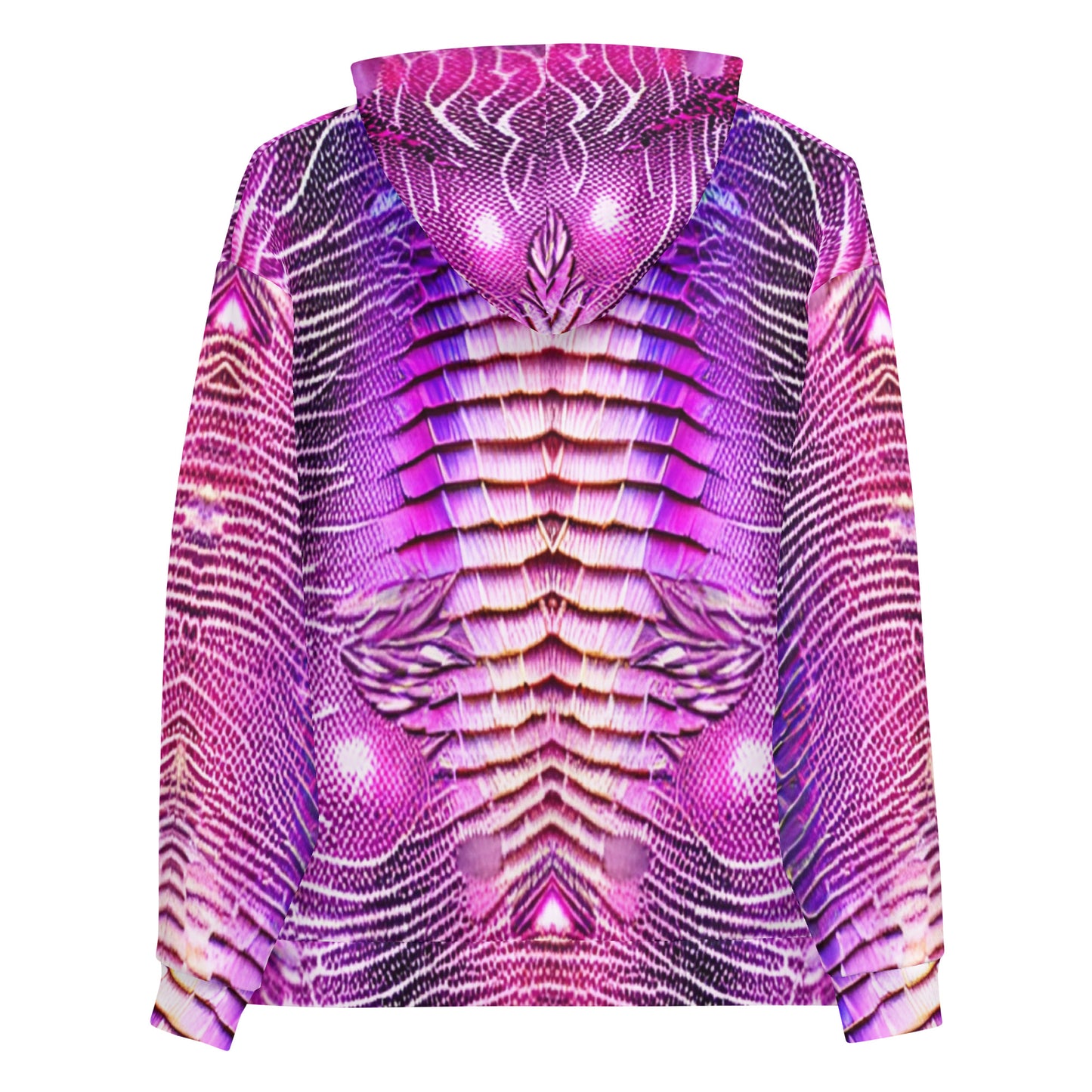 Pink & Purple Shimmering Scales Unisex Designer Hoodie