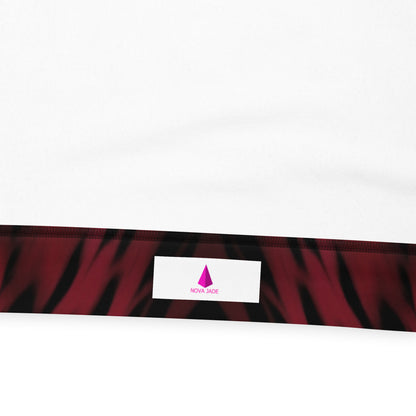 Pink and Black Striped Fur Unisex Designer Hoodie