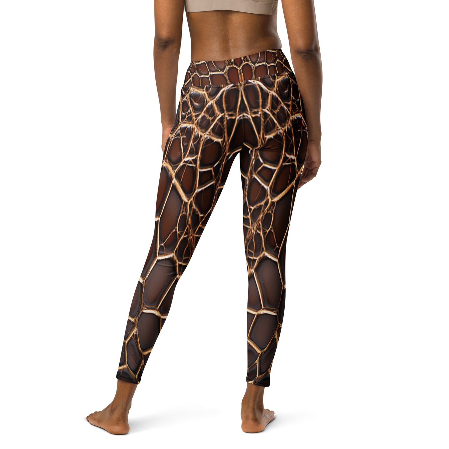 Reptile Print Yoga Leggings For Women