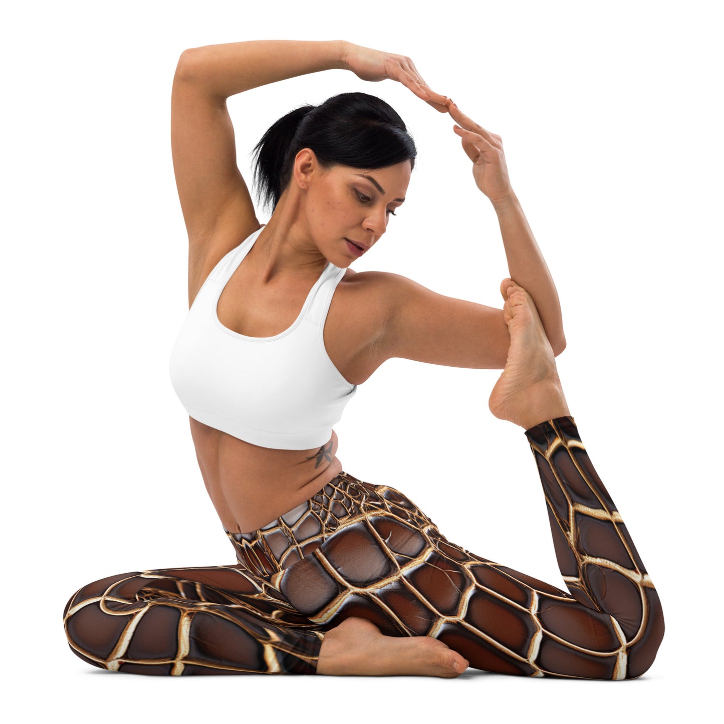 Reptile Print Yoga Leggings For Women
