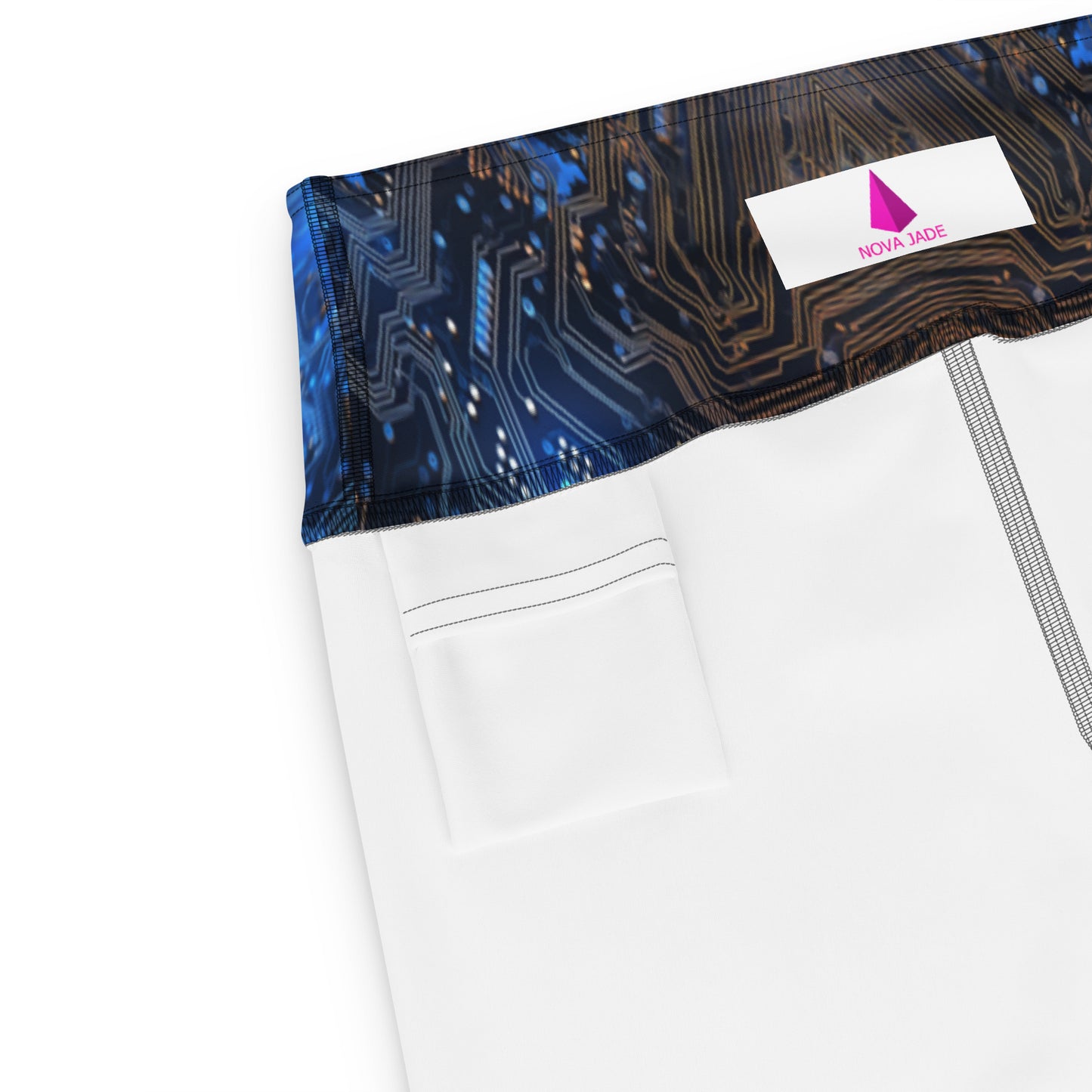 Blue Electronics Printed Yoga Leggings For Women