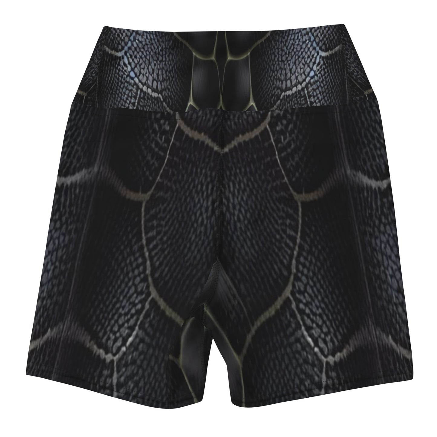 Black Mamba Custom Snake Print Yoga Shorts