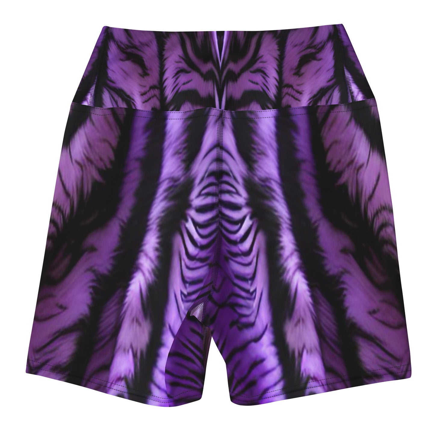 Purple Tiger Custom Print Yoga Shorts