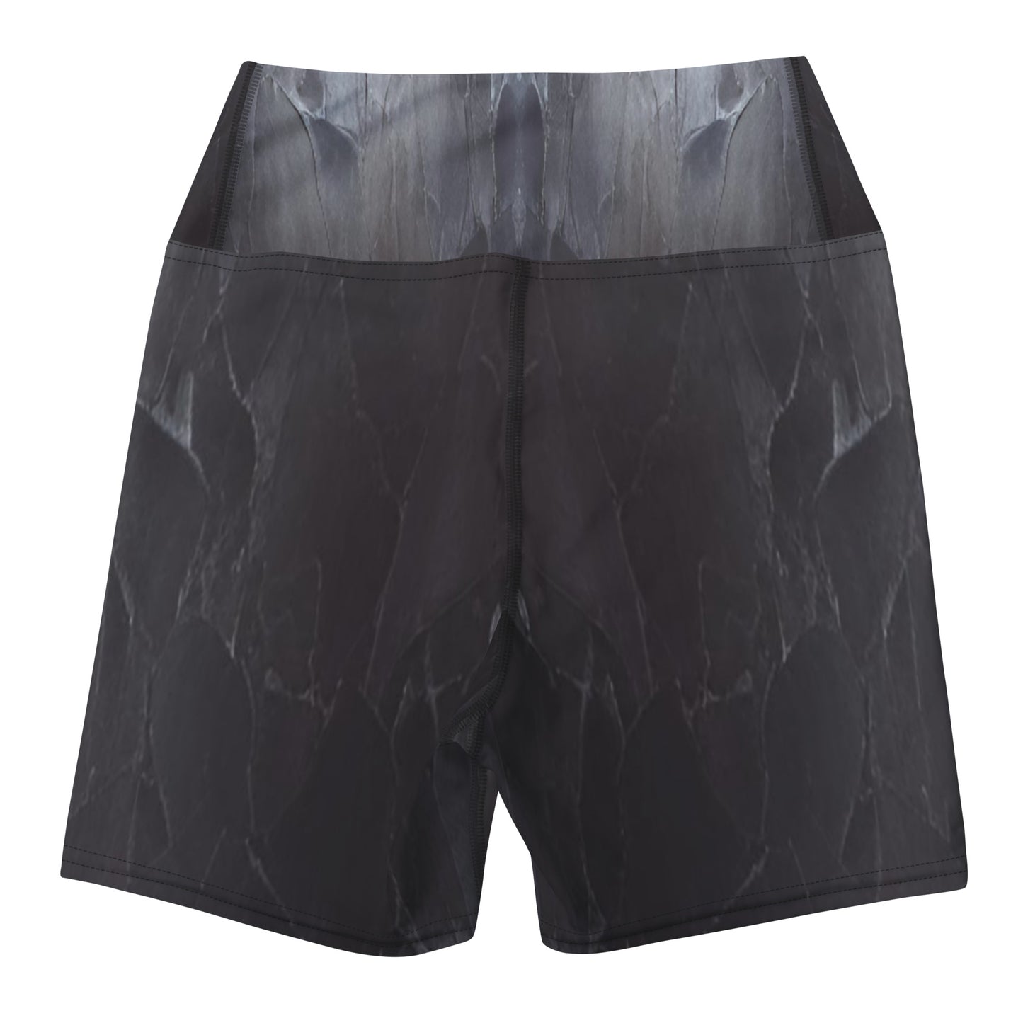 Black Slate Custom Print Yoga Shorts