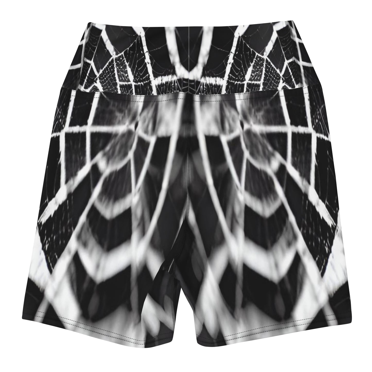 Spider Web Custom Print Yoga Shorts