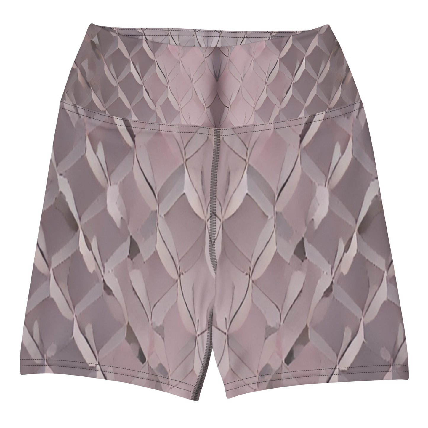 Diamond Plate Pattern Custom Print Yoga Shorts