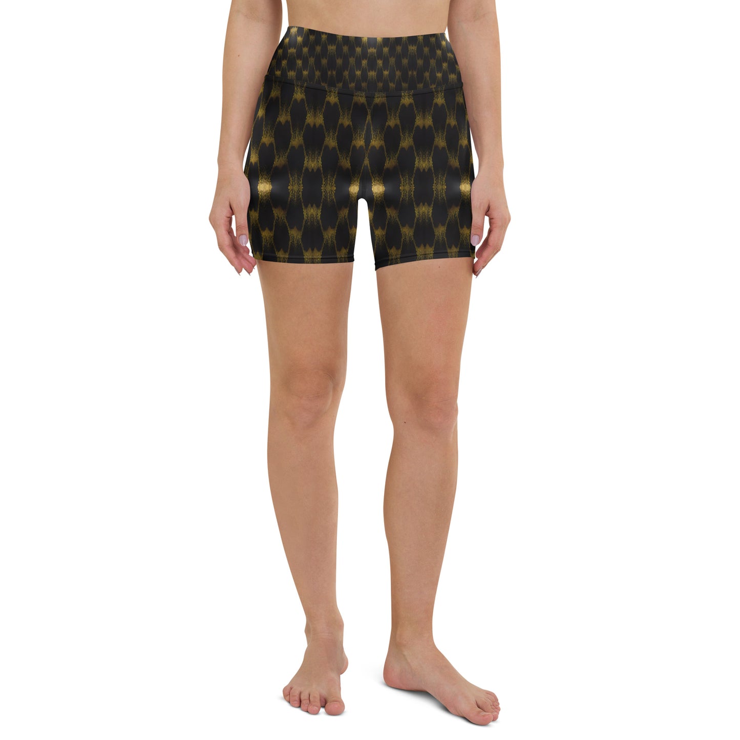 Exotic Gold Knots Custom Print Yoga Shorts