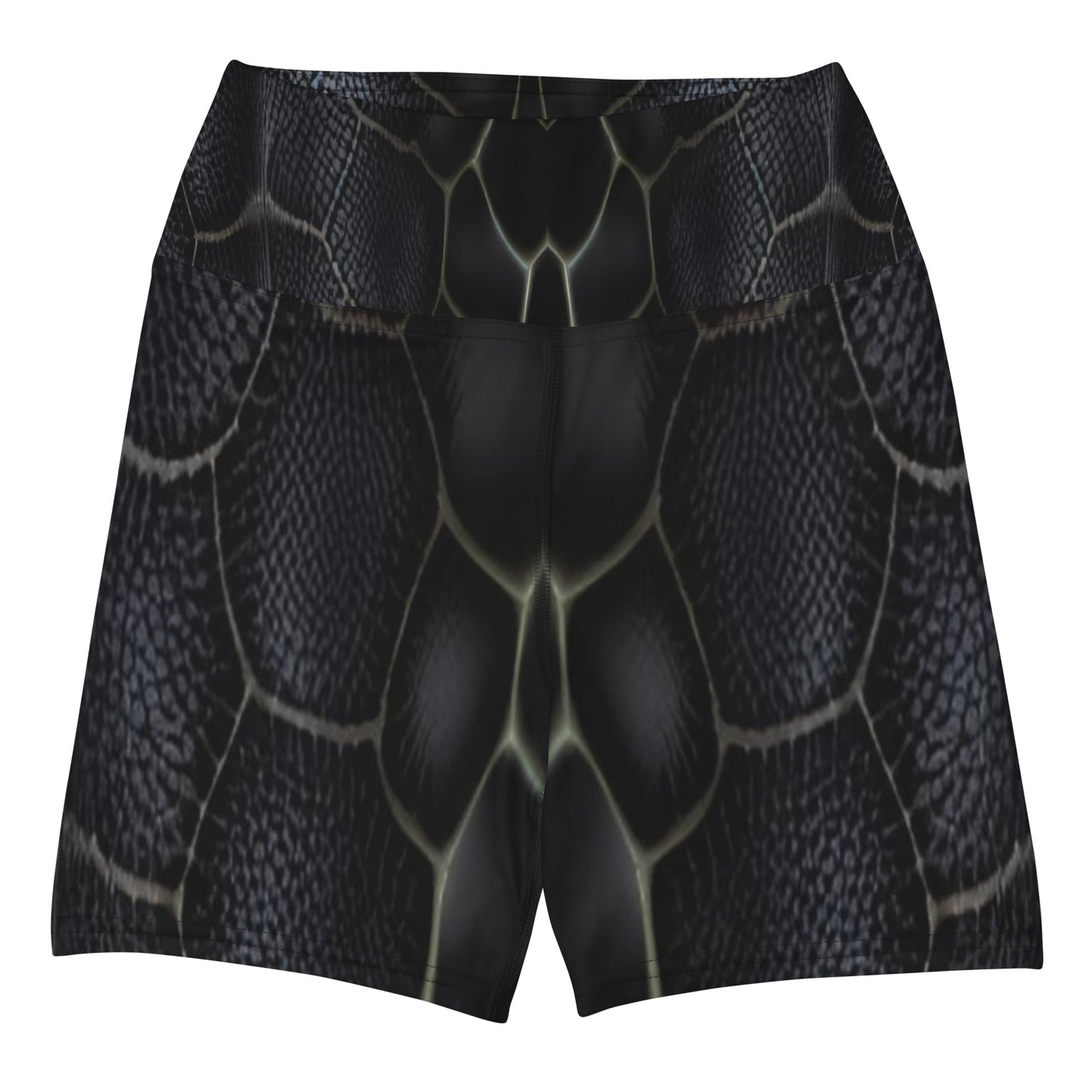 Black Mamba Custom Snake Print Yoga Shorts