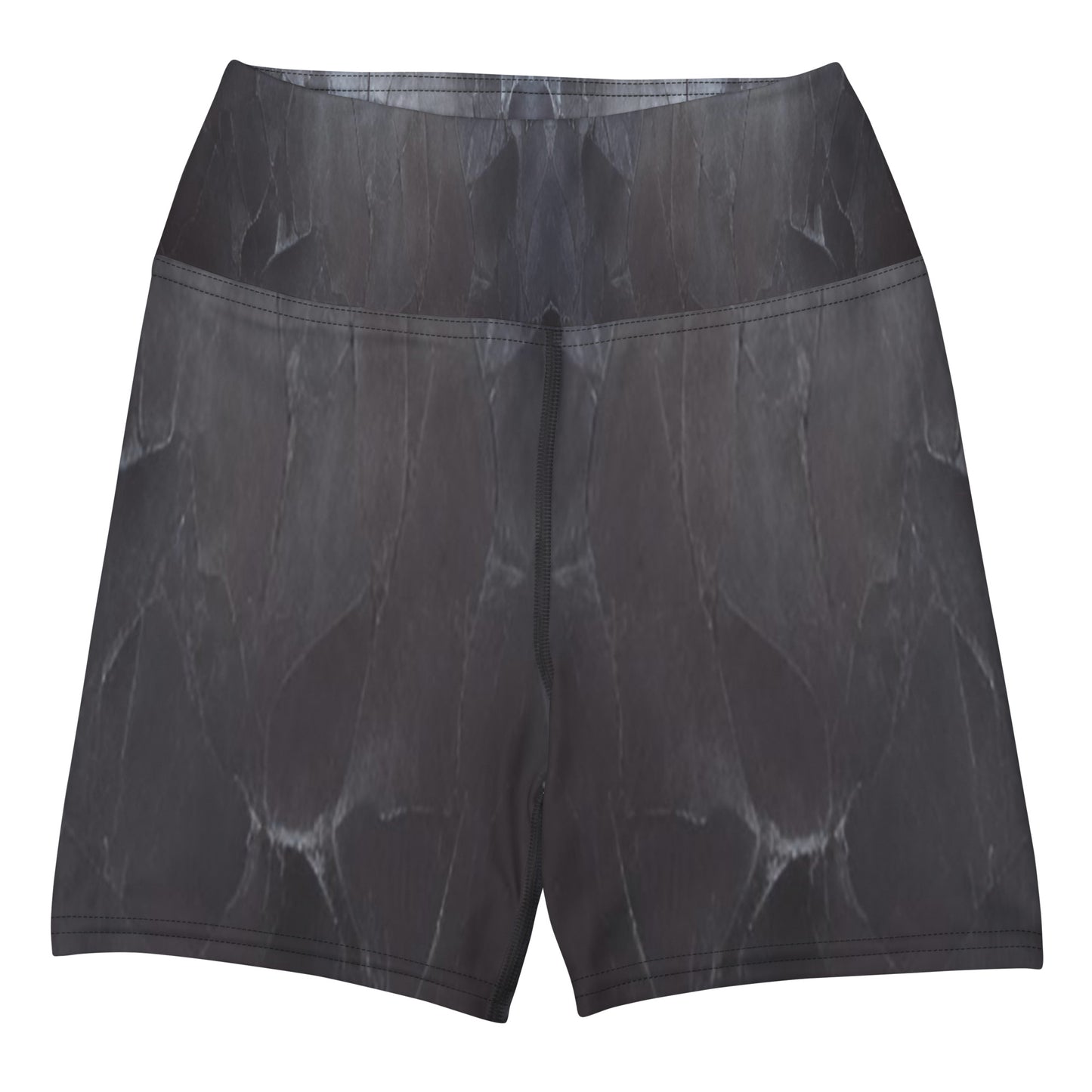 Black Slate Custom Print Yoga Shorts