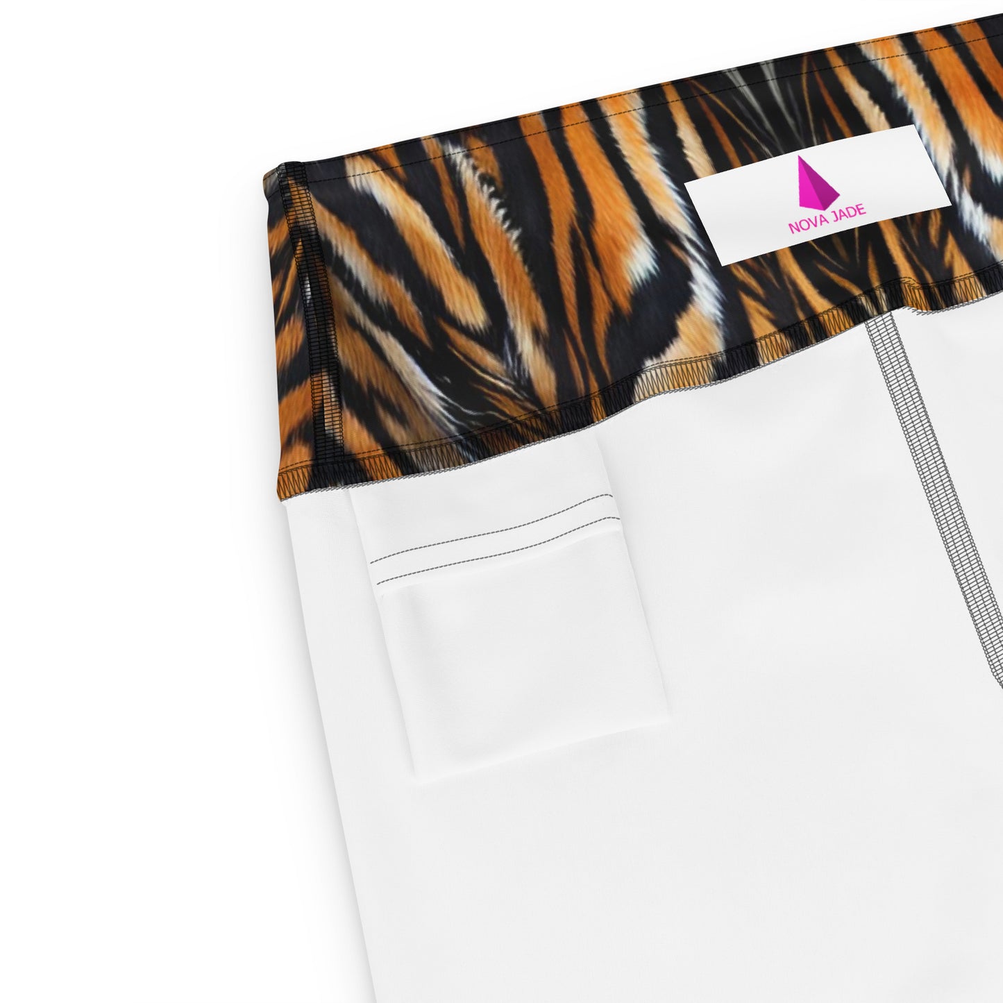 Tiger Fur Custom Print Yoga Shorts