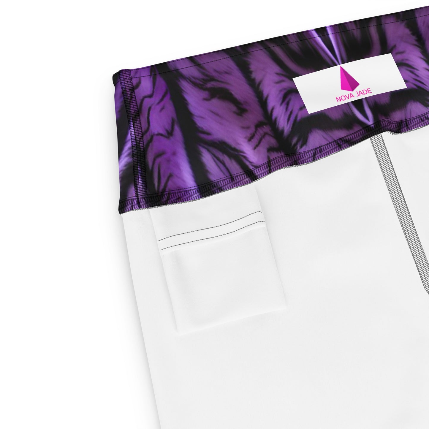 Purple Tiger Custom Print Yoga Shorts