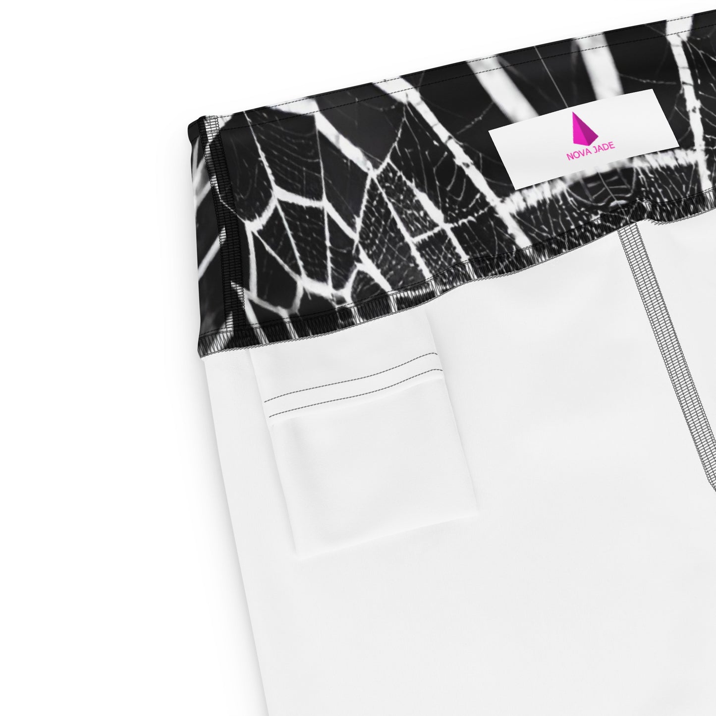 Spider Web Custom Print Yoga Shorts