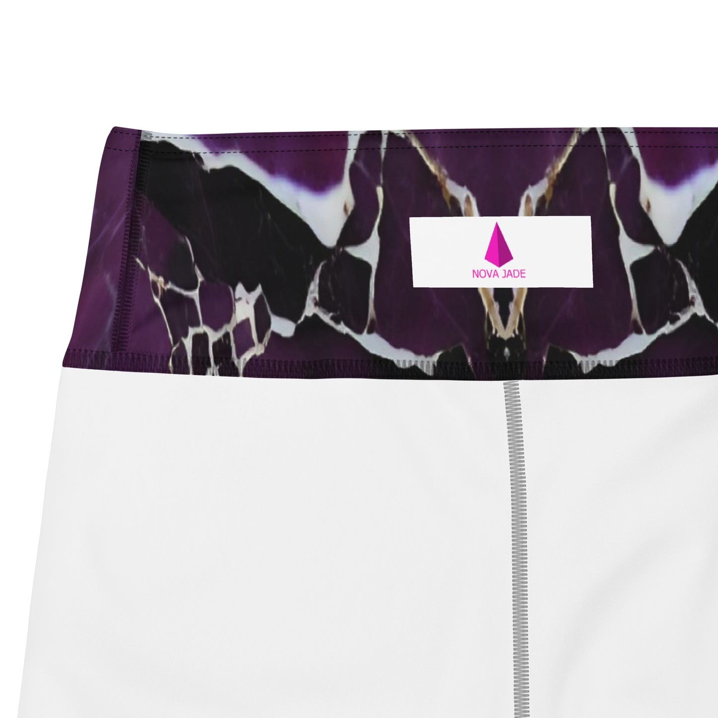 Purple Marble Custom Print Yoga Shorts