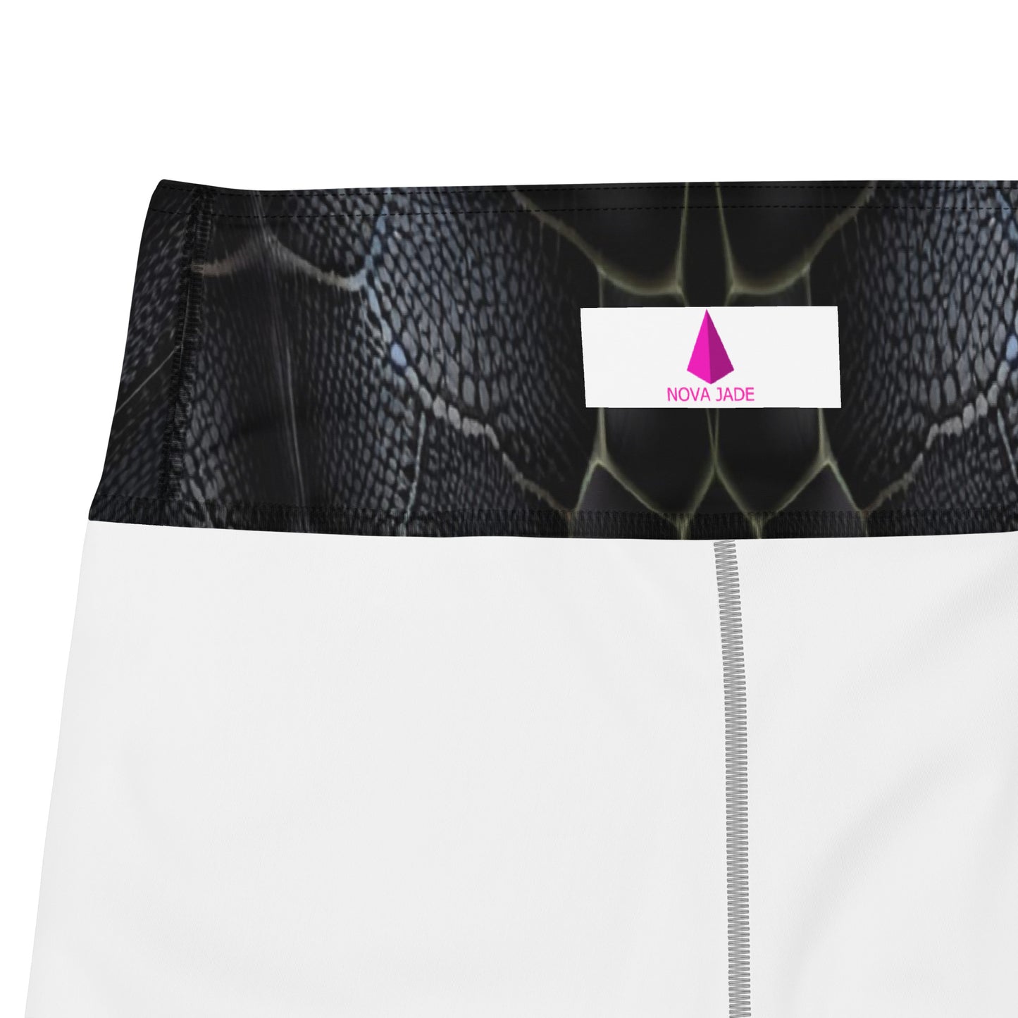 Black Mamba Custom Snake Print Yoga Shorts