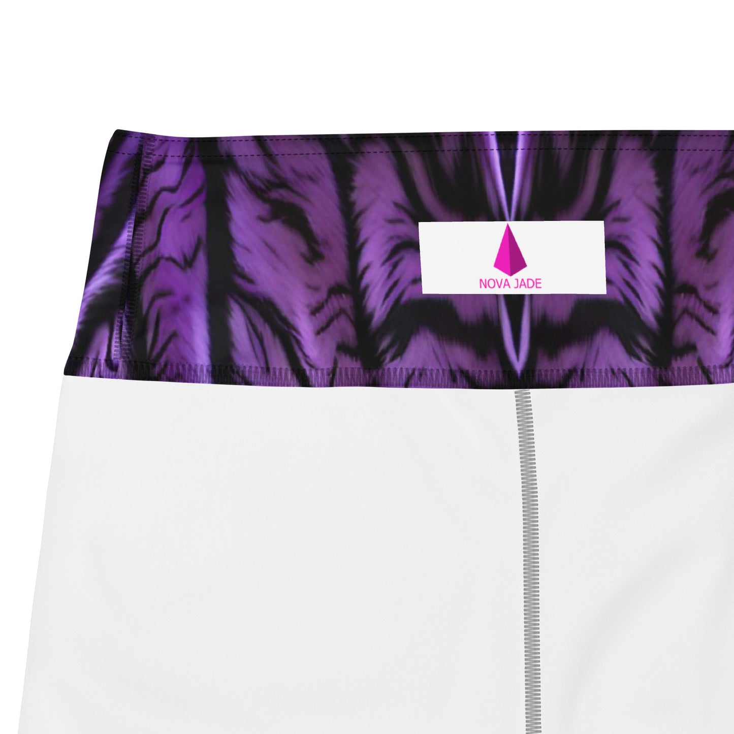 Purple Tiger Custom Print Yoga Shorts