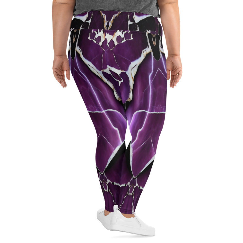 Purple Marble Custom Print Yoga Leggings XL Sizes
