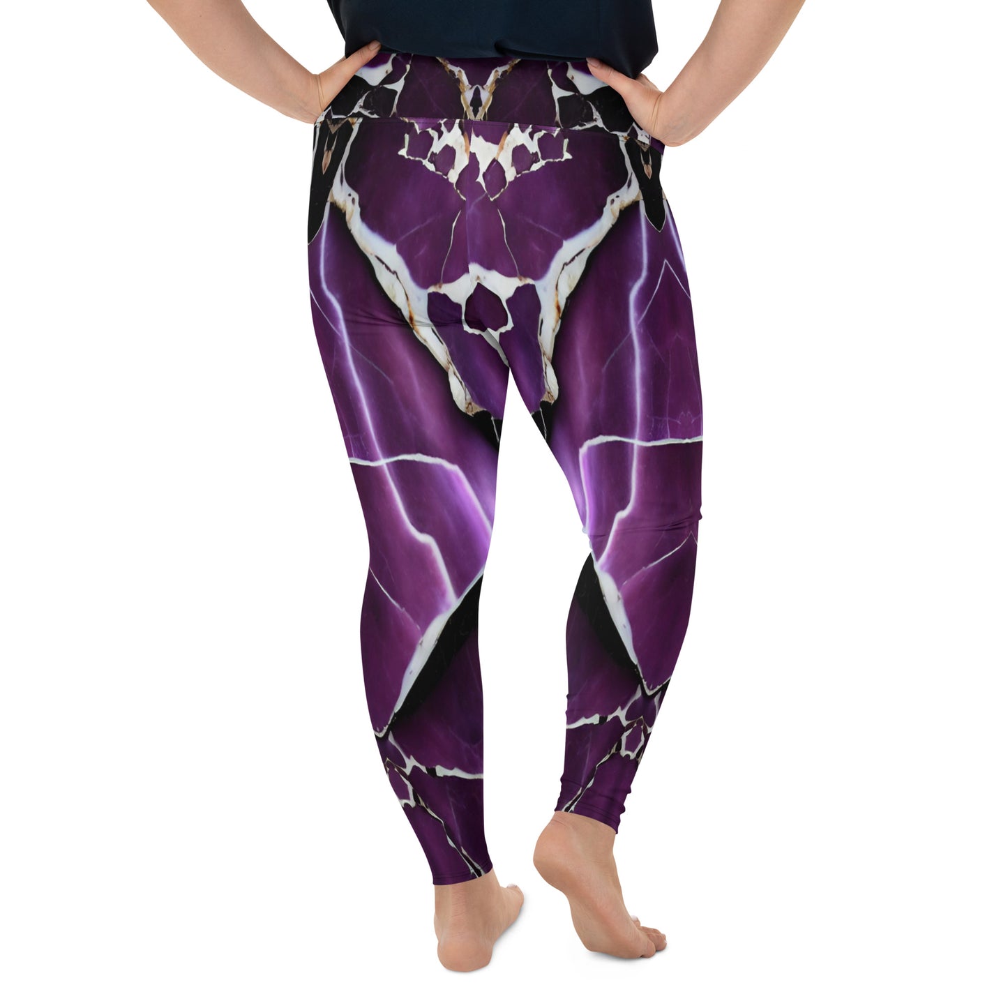 Purple Marble Custom Print Yoga Leggings XL Sizes