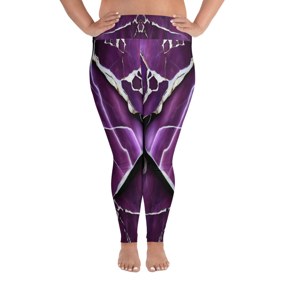 Purple Marble Custom Print Yoga Leggings XL Sizes