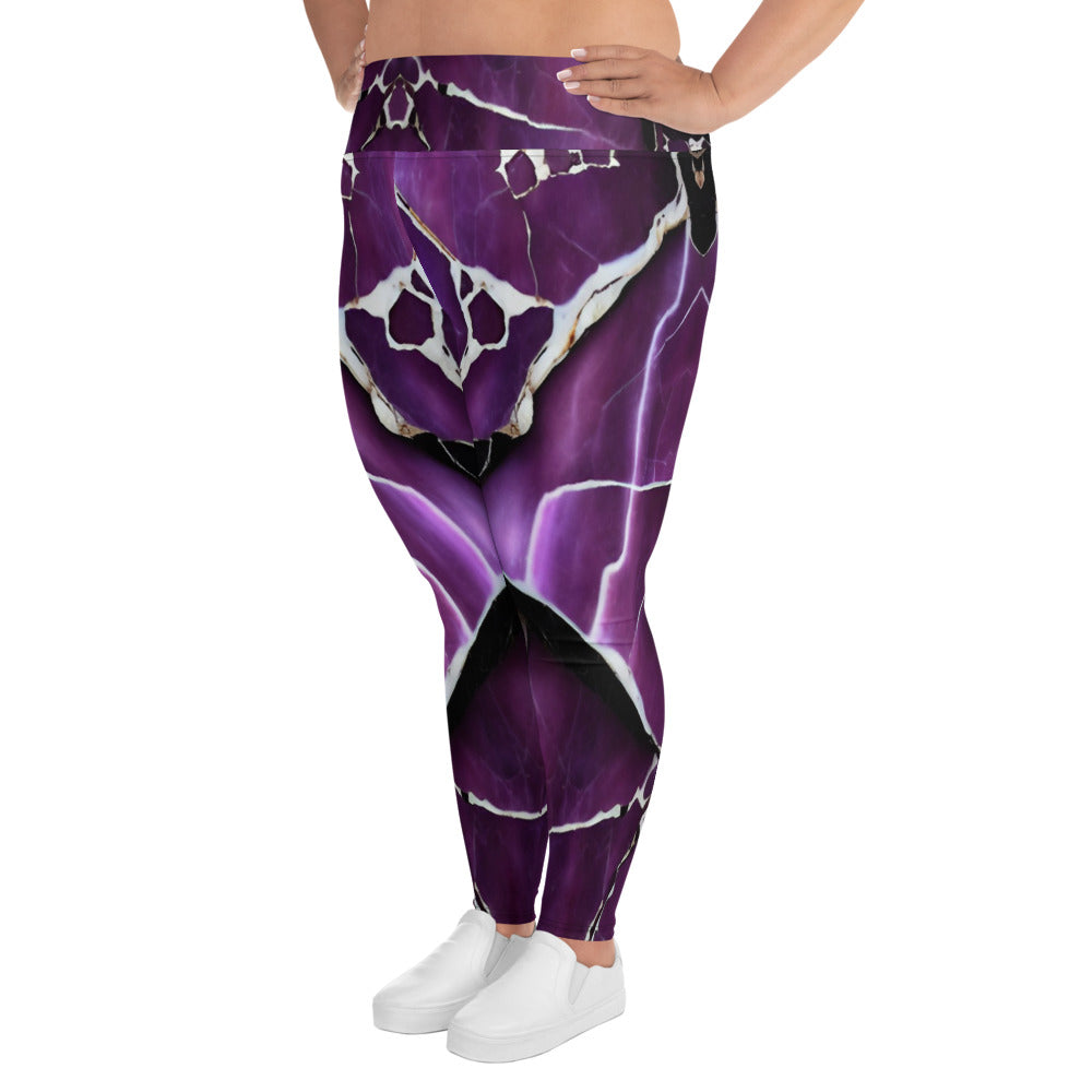 Purple Marble Custom Print Yoga Leggings XL Sizes