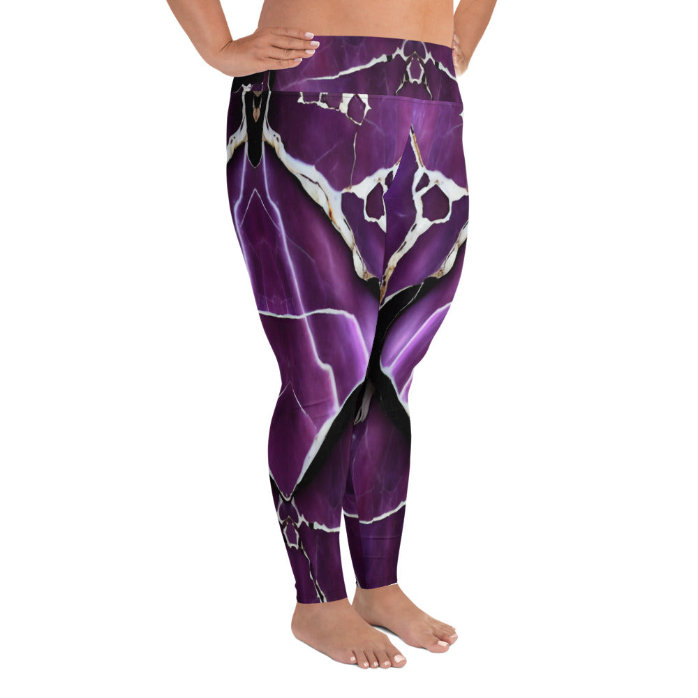 Purple Marble Custom Print Yoga Leggings XL Sizes