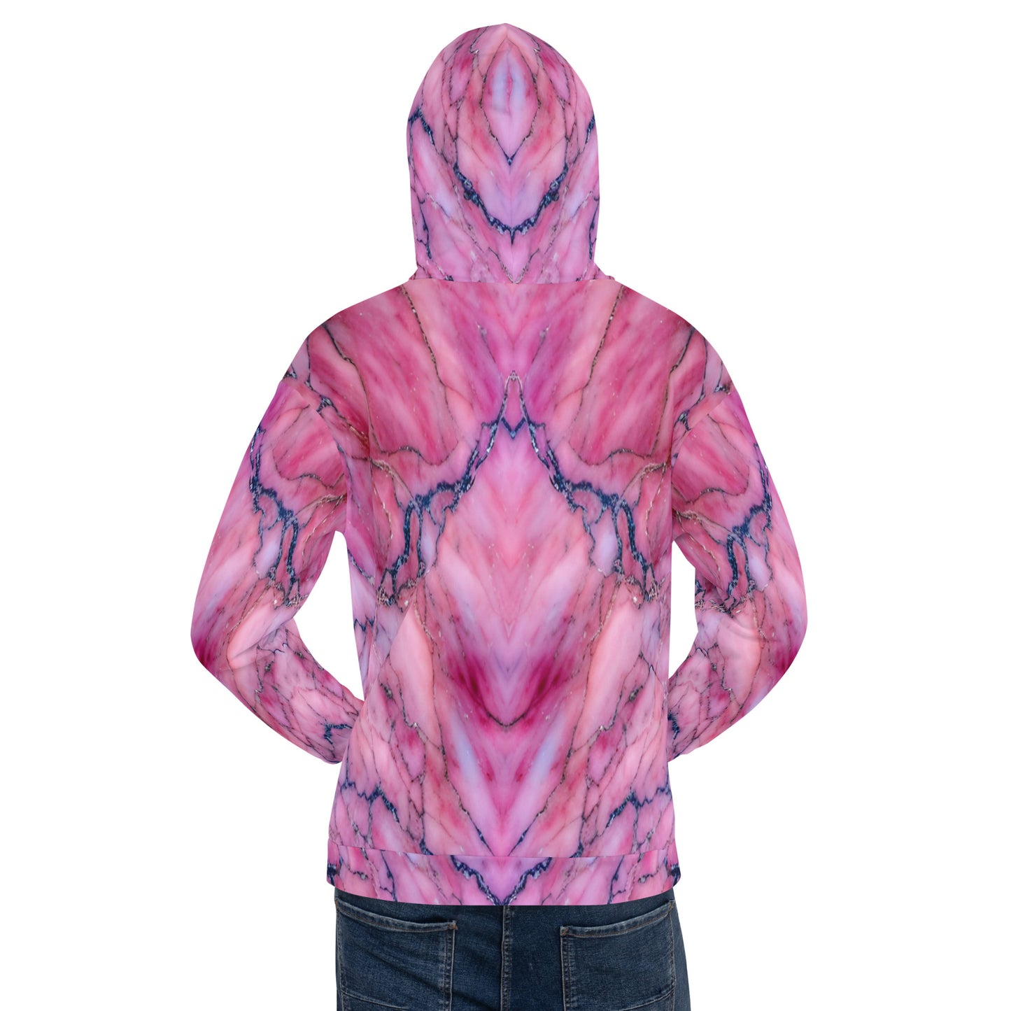 Pink Marble Unisex Designer Hoodie
