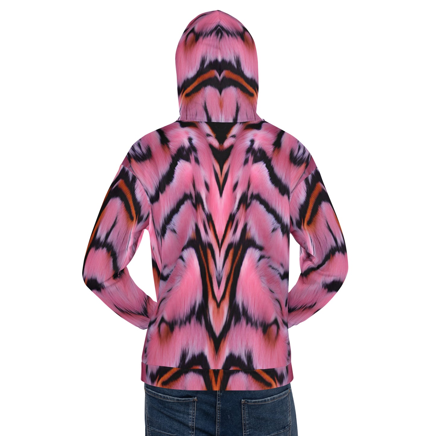 Pink Tiger Fur Unisex Designer Hoodie
