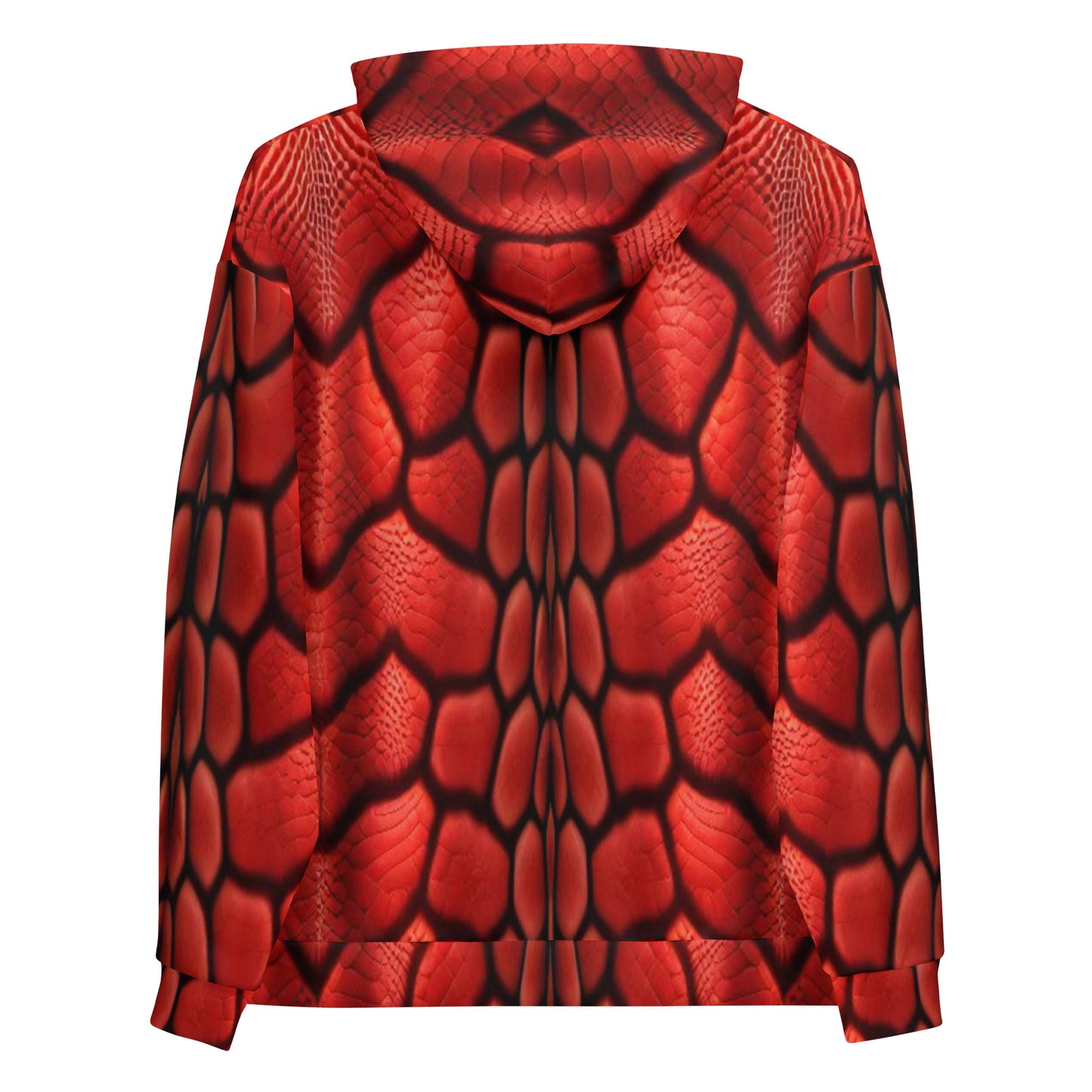 Red Dragon Scales Unisex Designer Hoodie